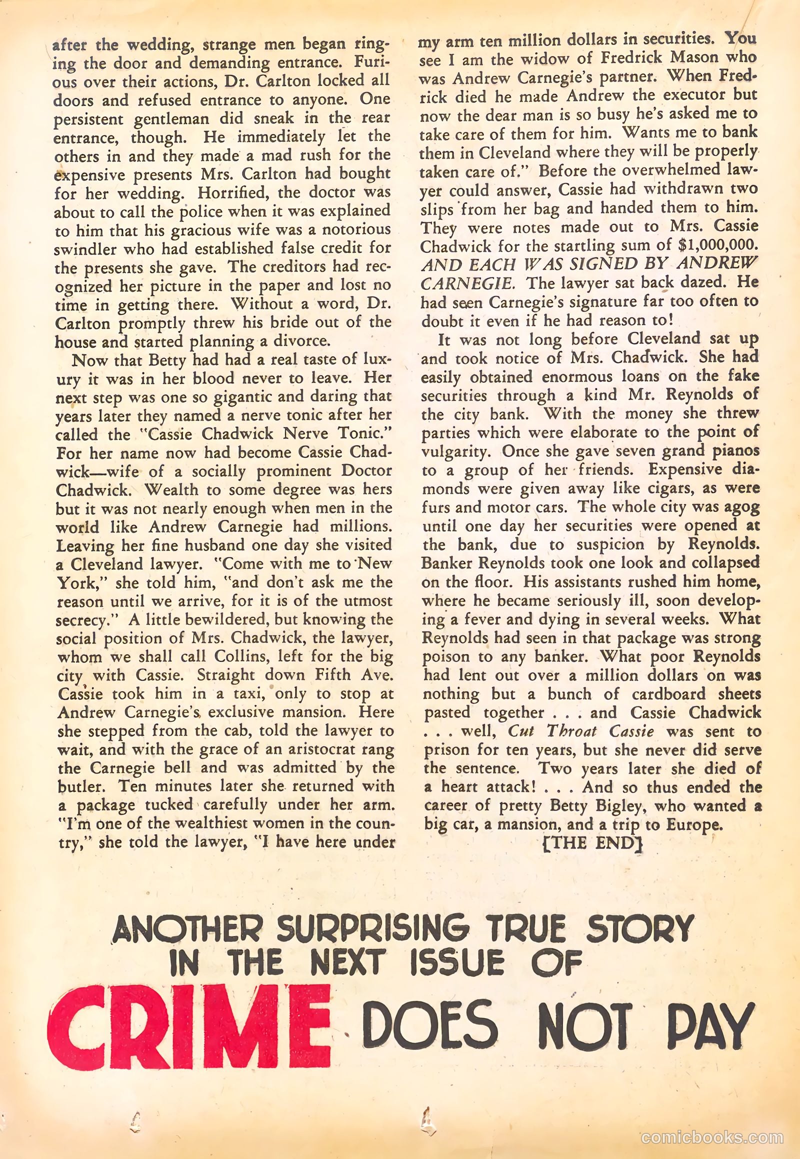 Crime Does Not Pay #27 (1943) — page 38 of 68