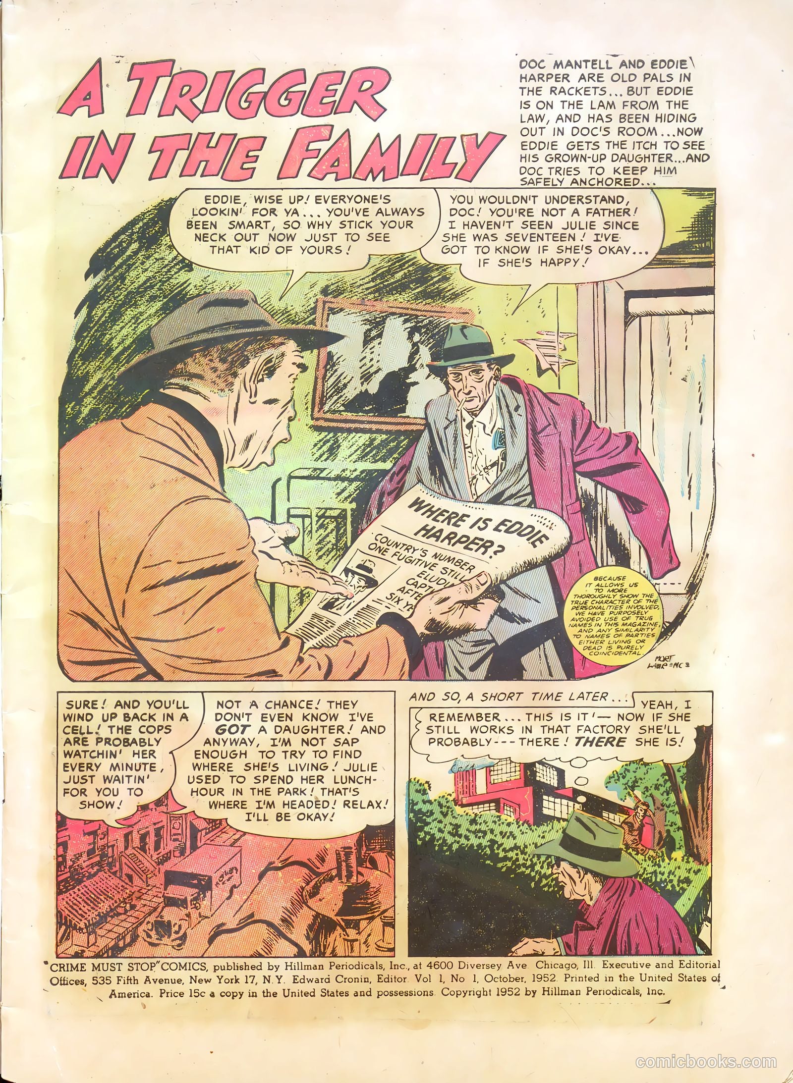 "Crime Must Stop" Comics #1 (1952) — page 3 of 52