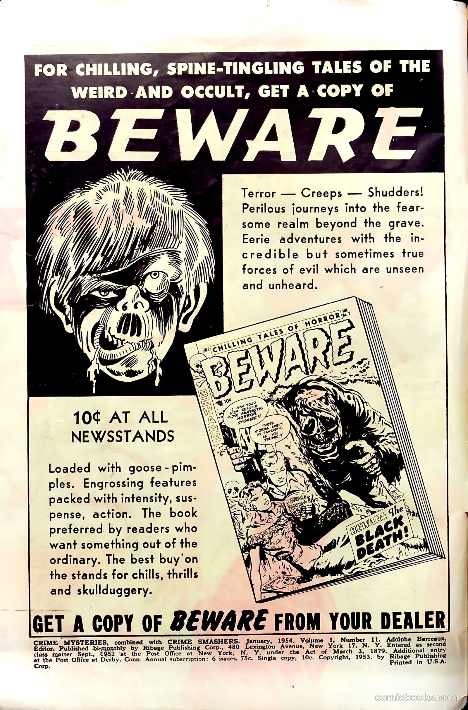 Crime Mysteries #11 (1954) — page 2 of 36