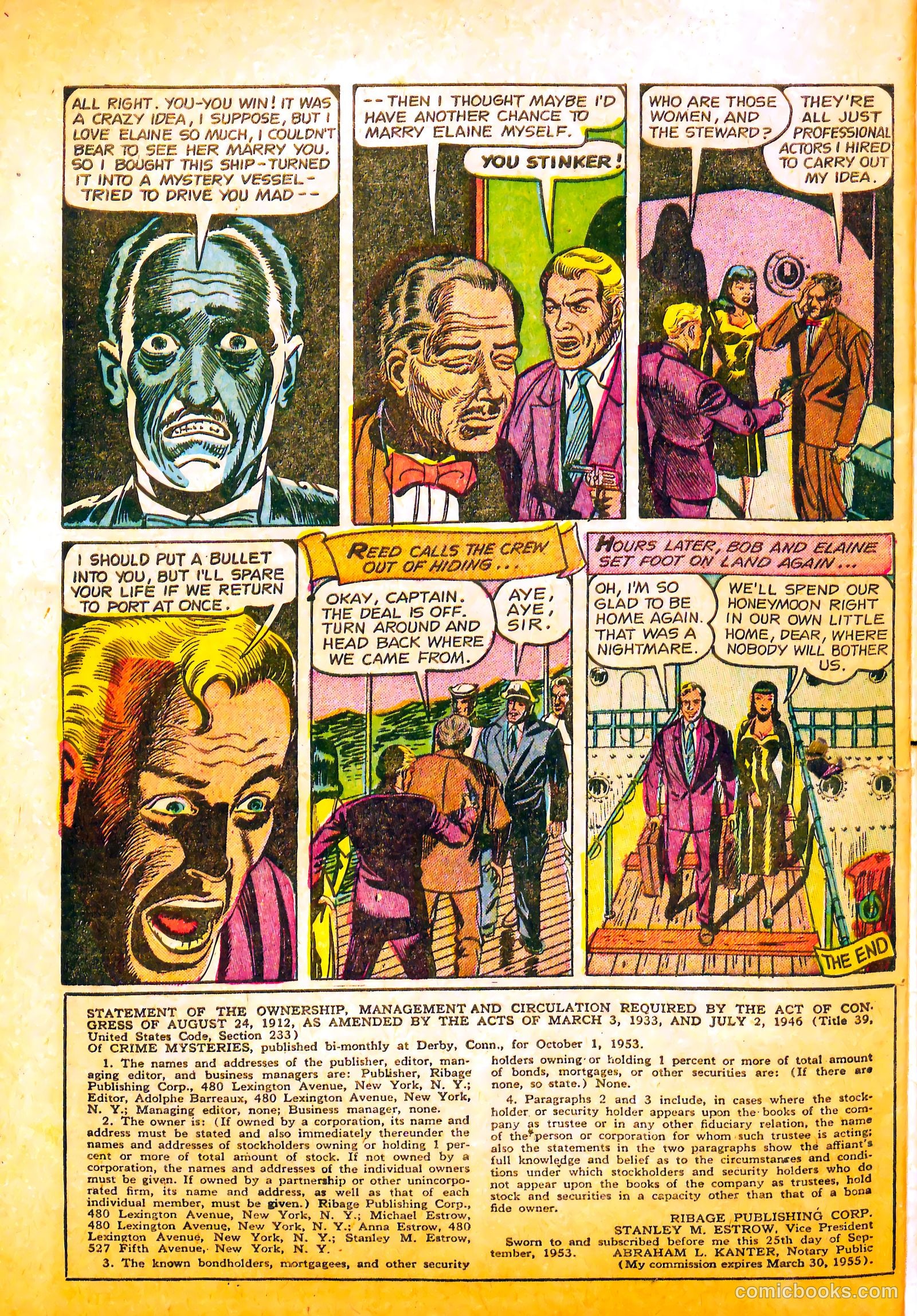 Crime Mysteries #13 (1954) — page 34 of 36