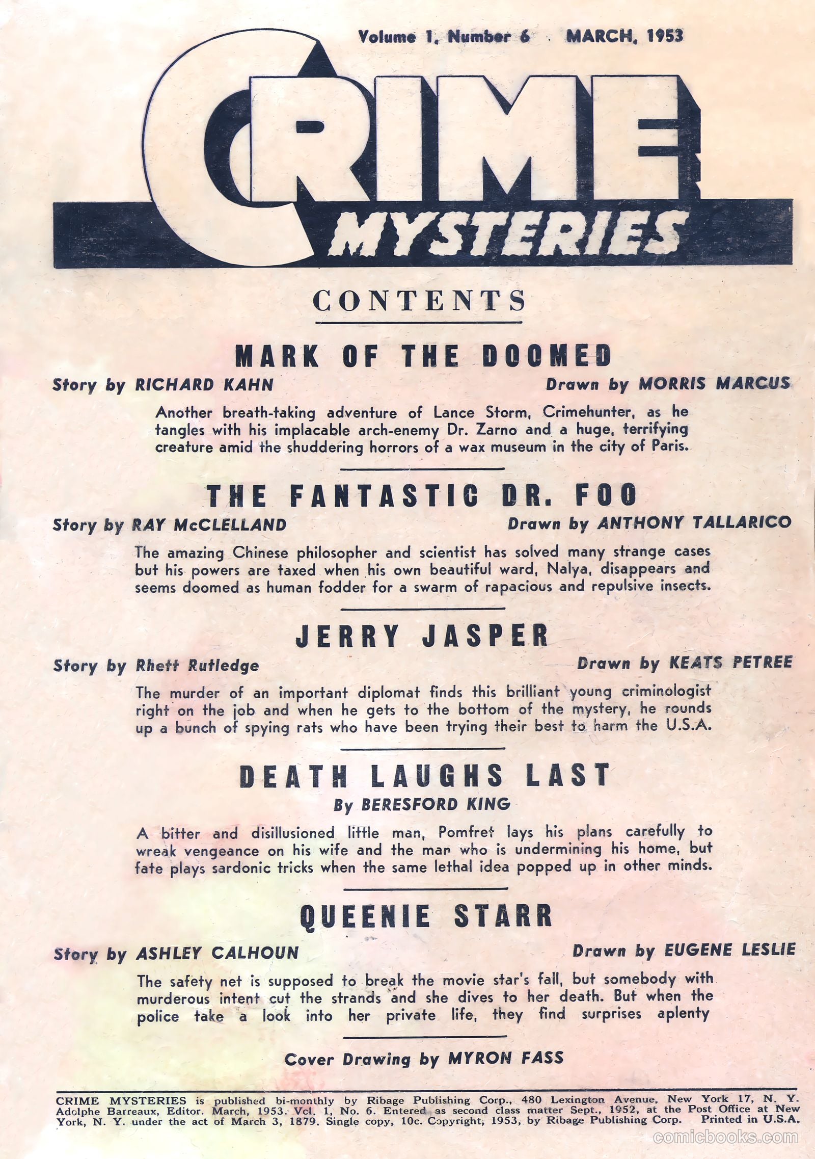 Crime Mysteries #6 (1953) — page 2 of 36