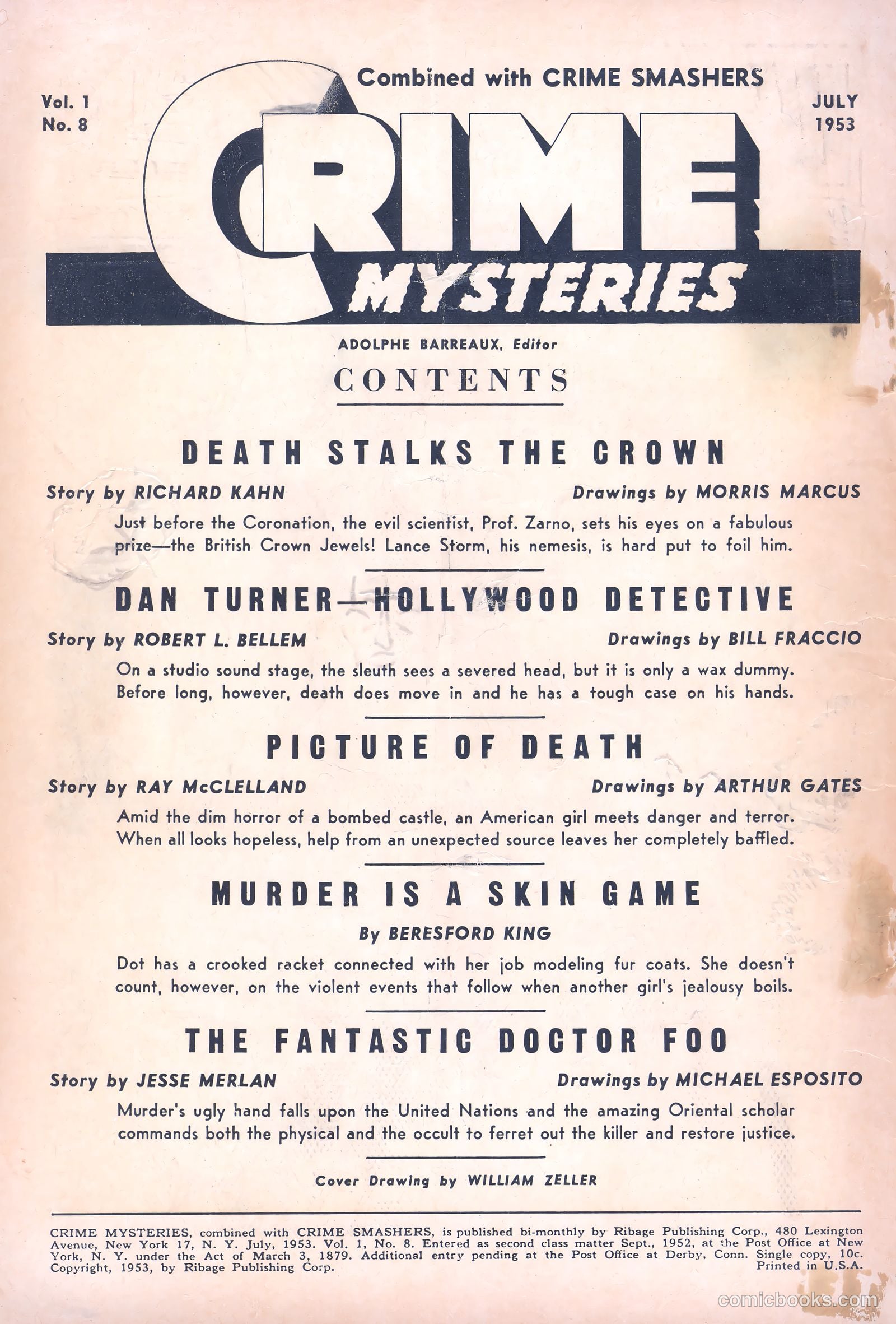 Crime Mysteries #8 (1953) — page 2 of 39