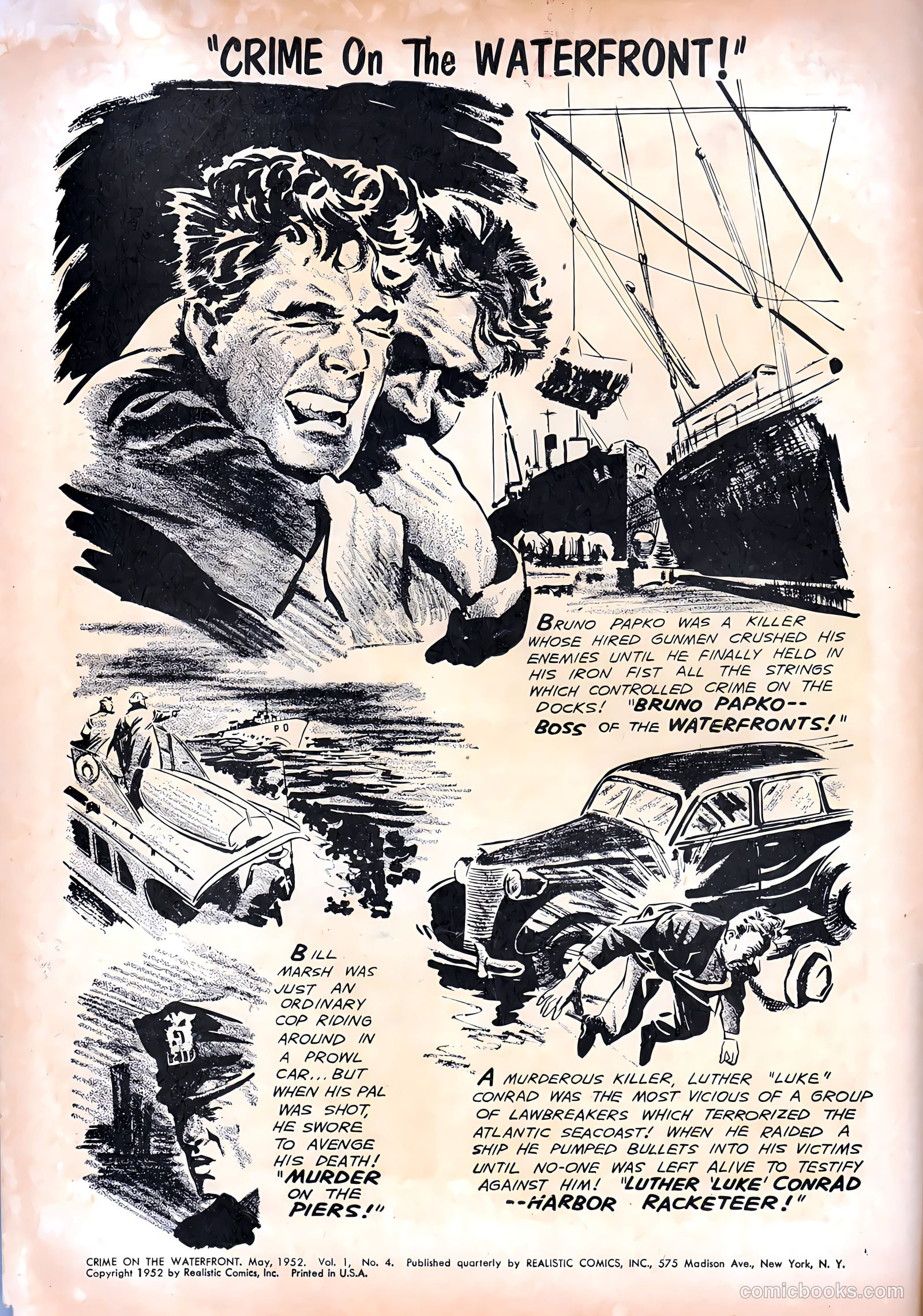 Crime on the Waterfront #4 (1952) — page 2 of 36