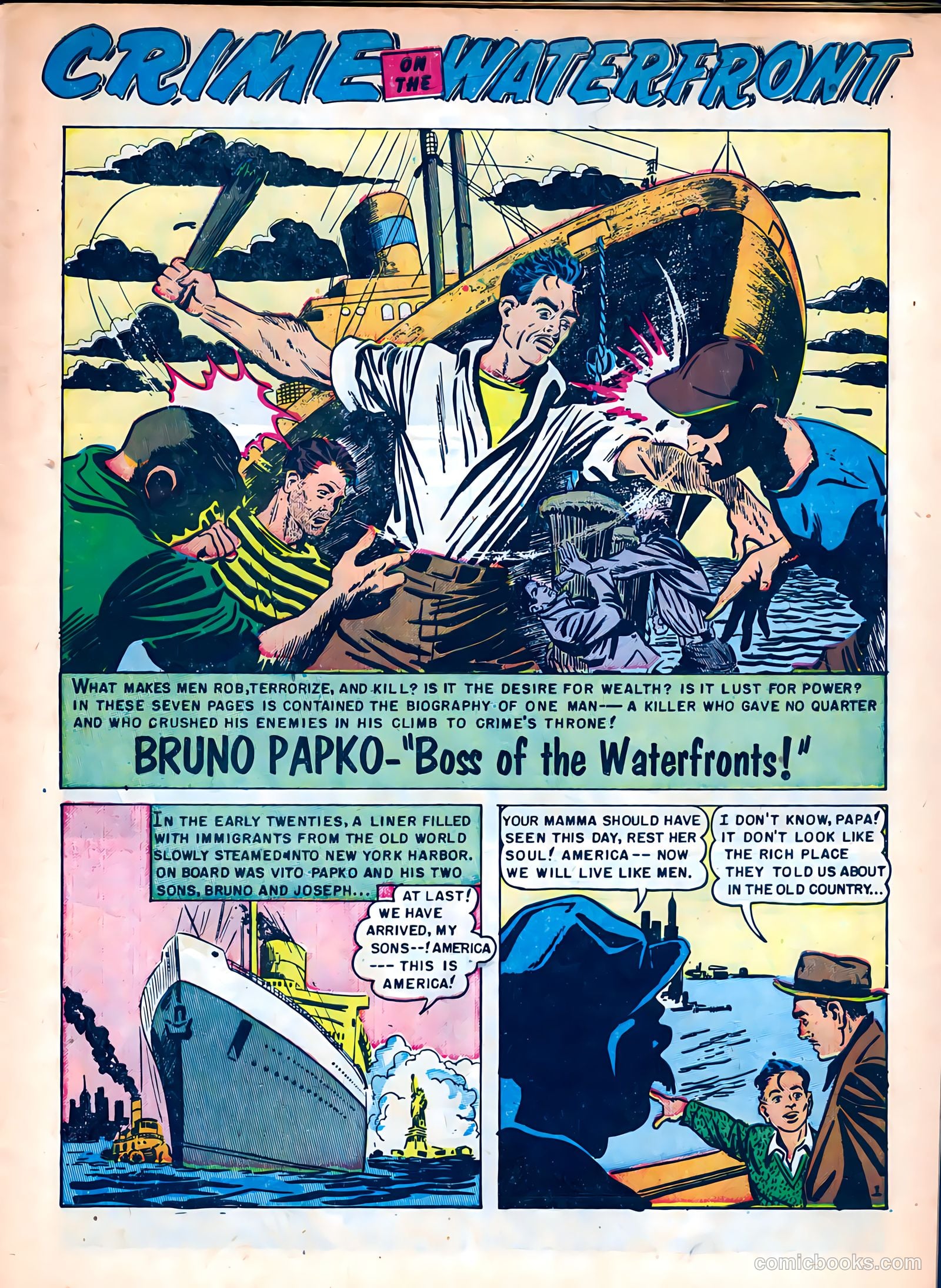 Crime on the Waterfront #4 (1952) — page 3 of 36