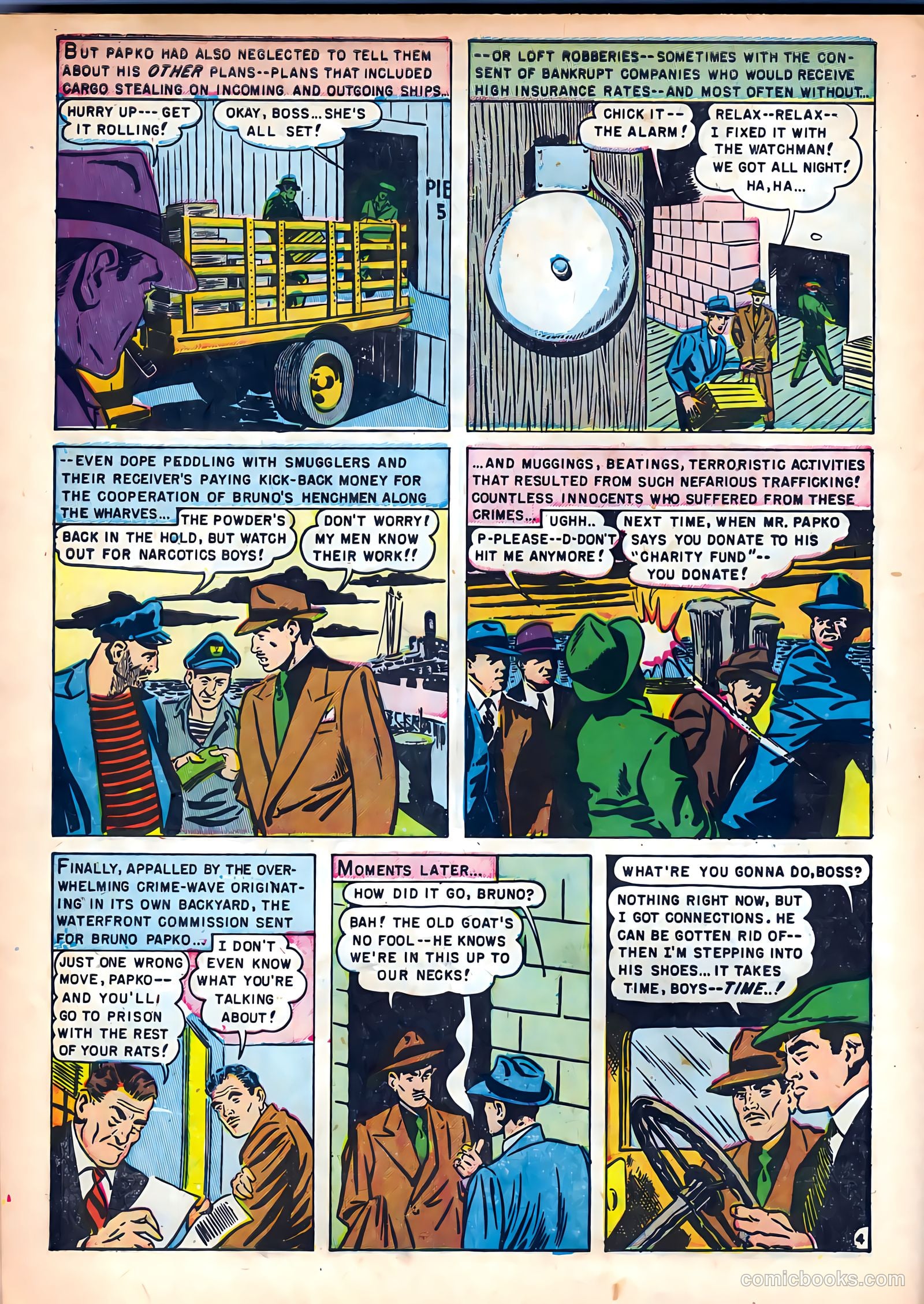 Crime on the Waterfront #4 (1952) — page 6 of 36