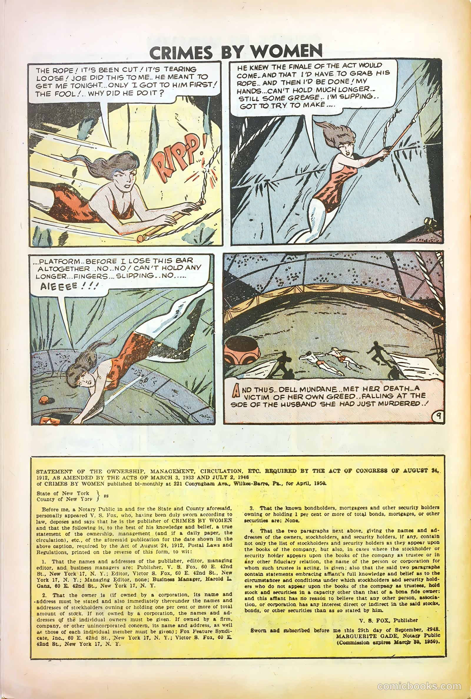 Crimes by Women #12 (1950) — page 32 of 37