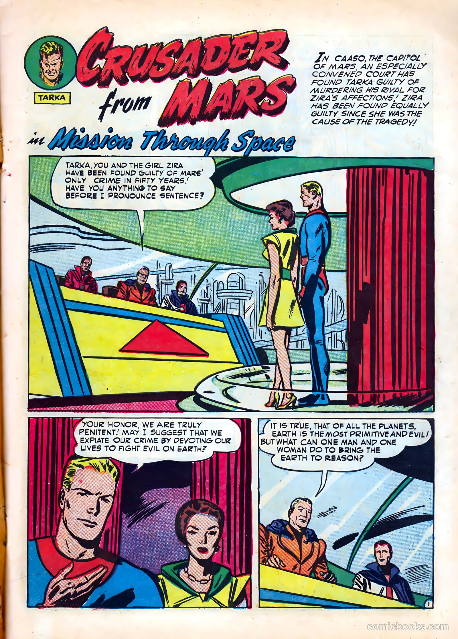Crusader from Mars #1 (1952) — page 3 of 36
