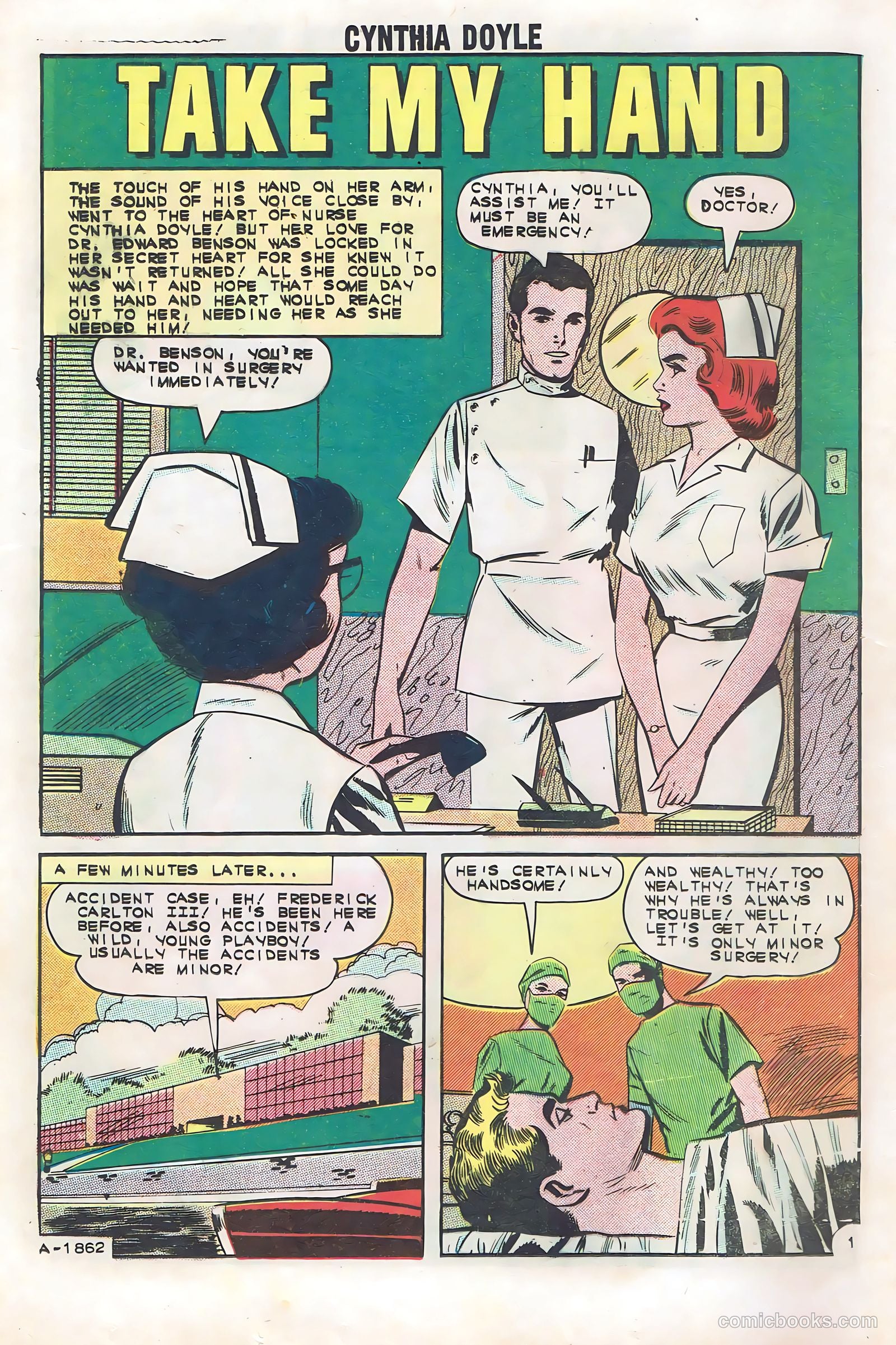 Cynthia Doyle, Nurse in Love #66 (1962) — page 12 of 36