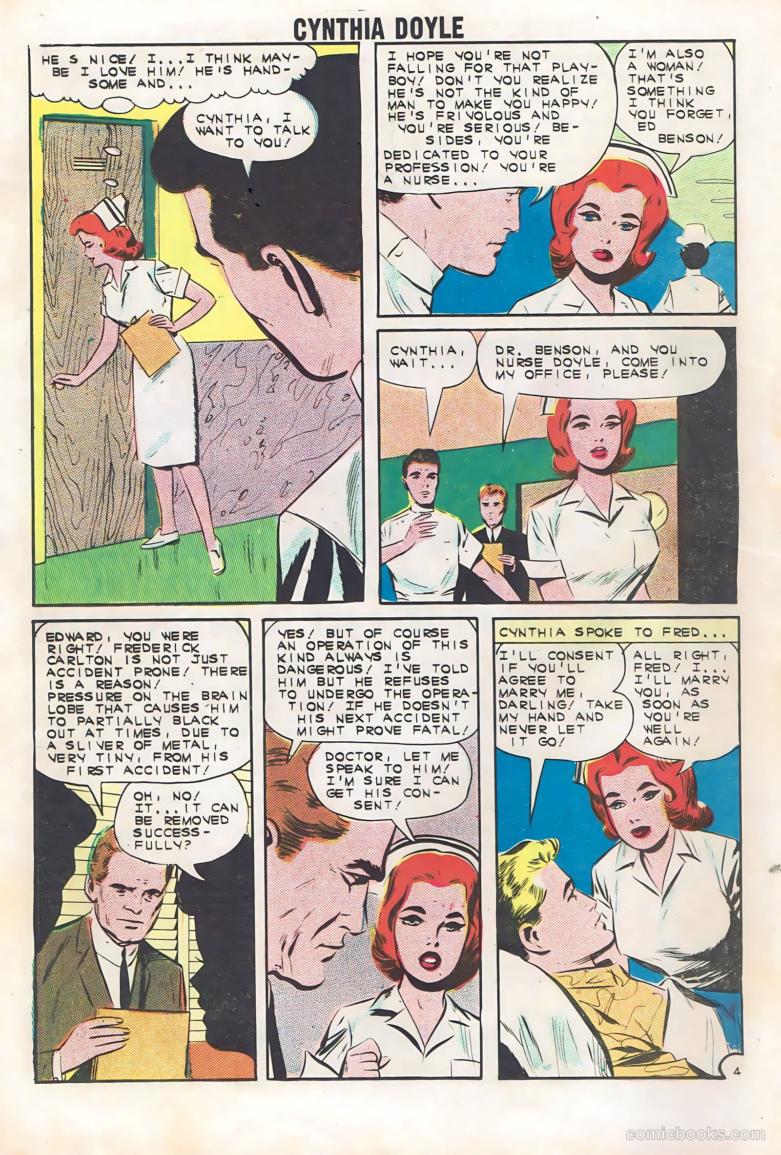 Cynthia Doyle, Nurse in Love #66 (1962) — page 16 of 36