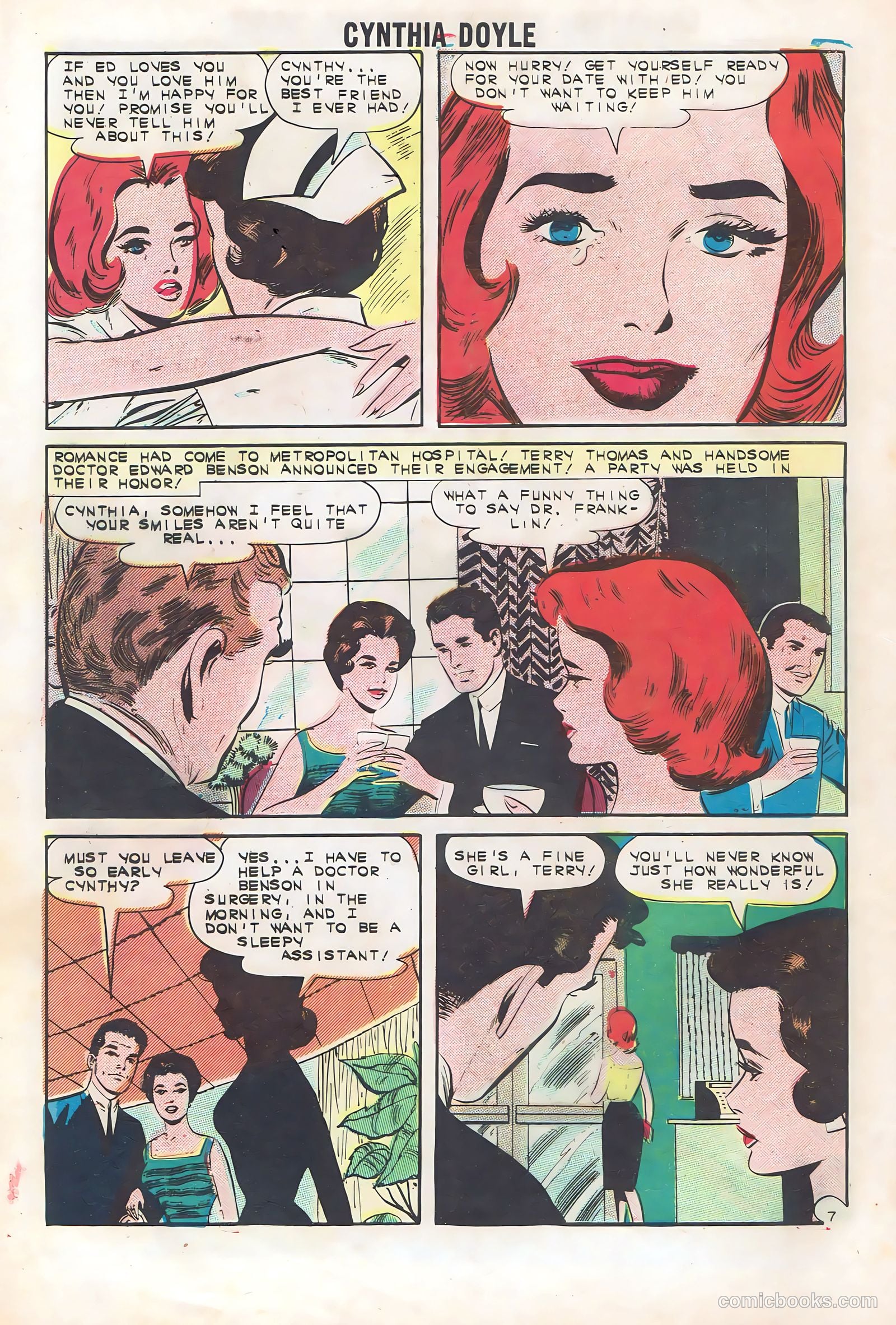 Cynthia Doyle, Nurse in Love #66 (1962) — page 28 of 36
