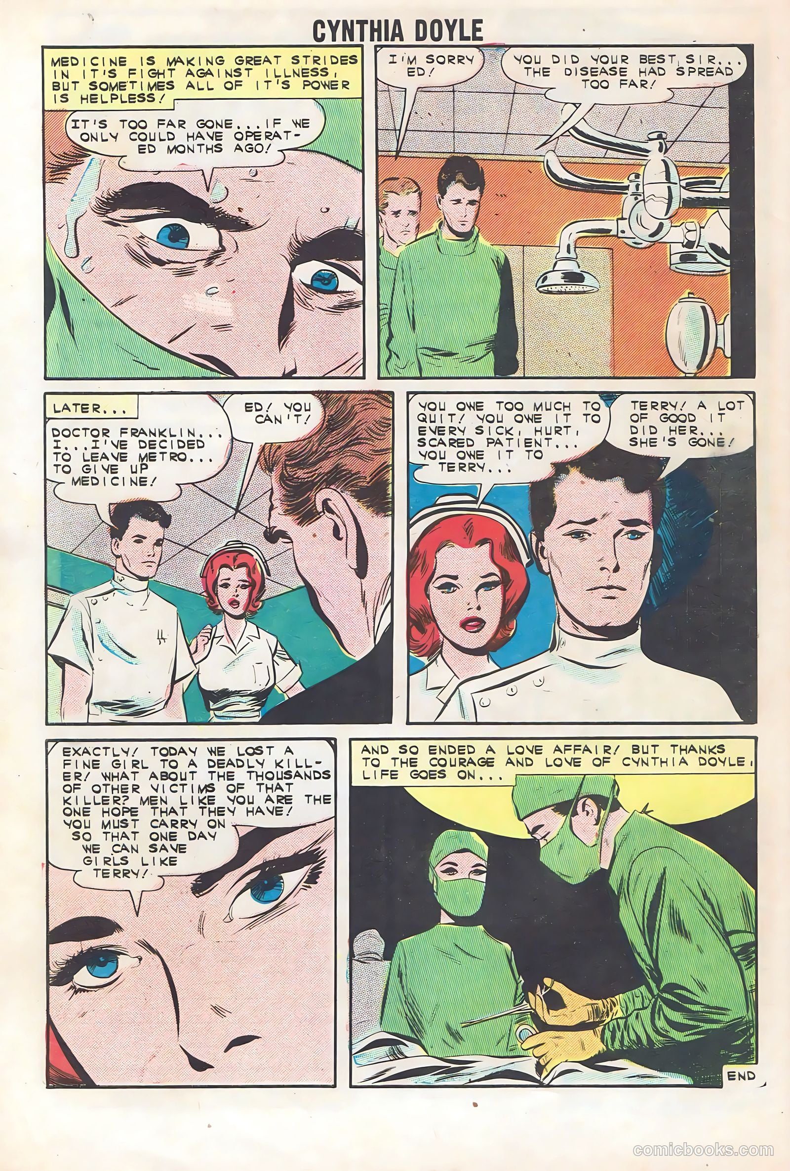 Cynthia Doyle, Nurse in Love #66 (1962) — page 32 of 36