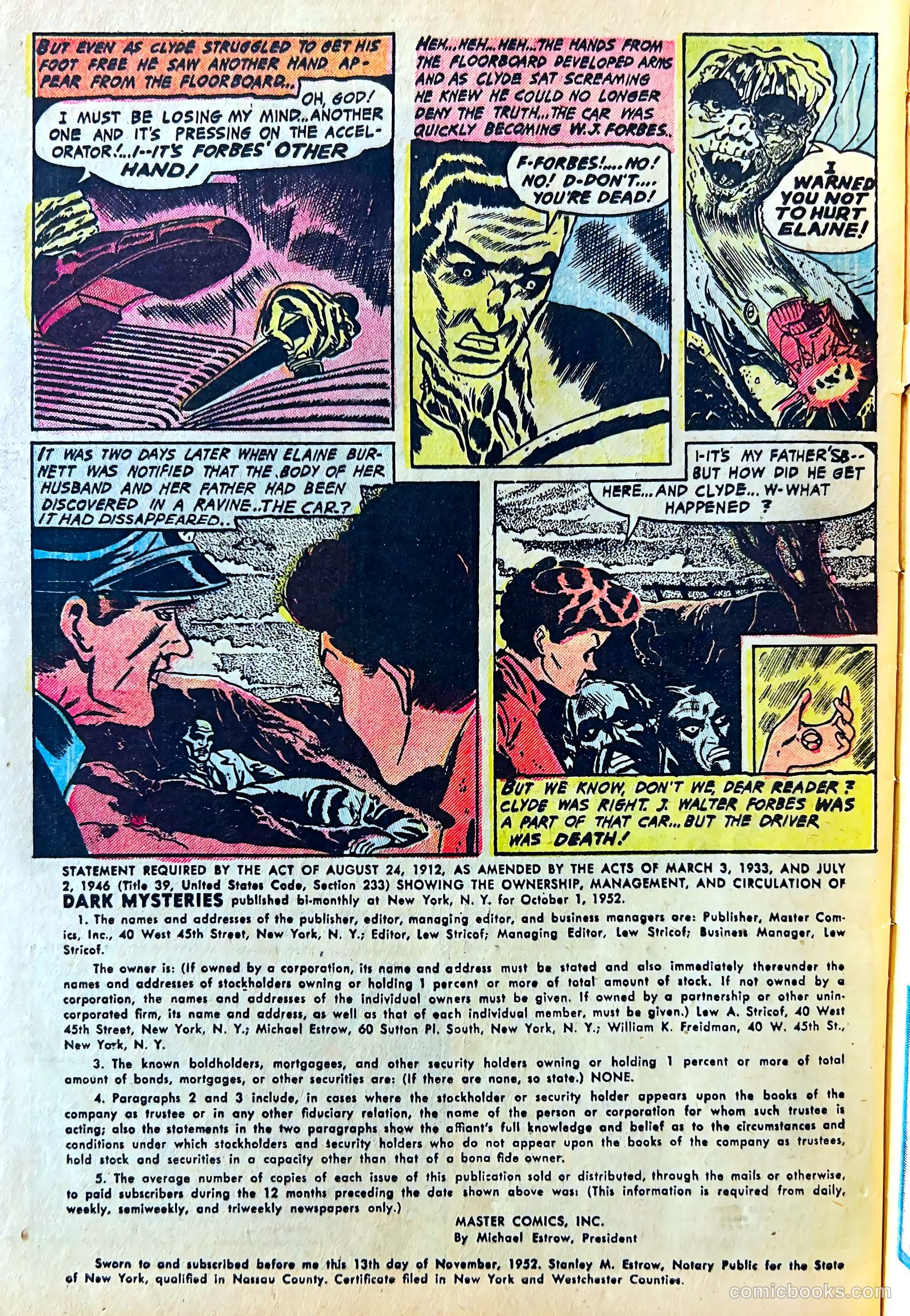 Dark Mysteries #11 (1953) — page 32 of 36