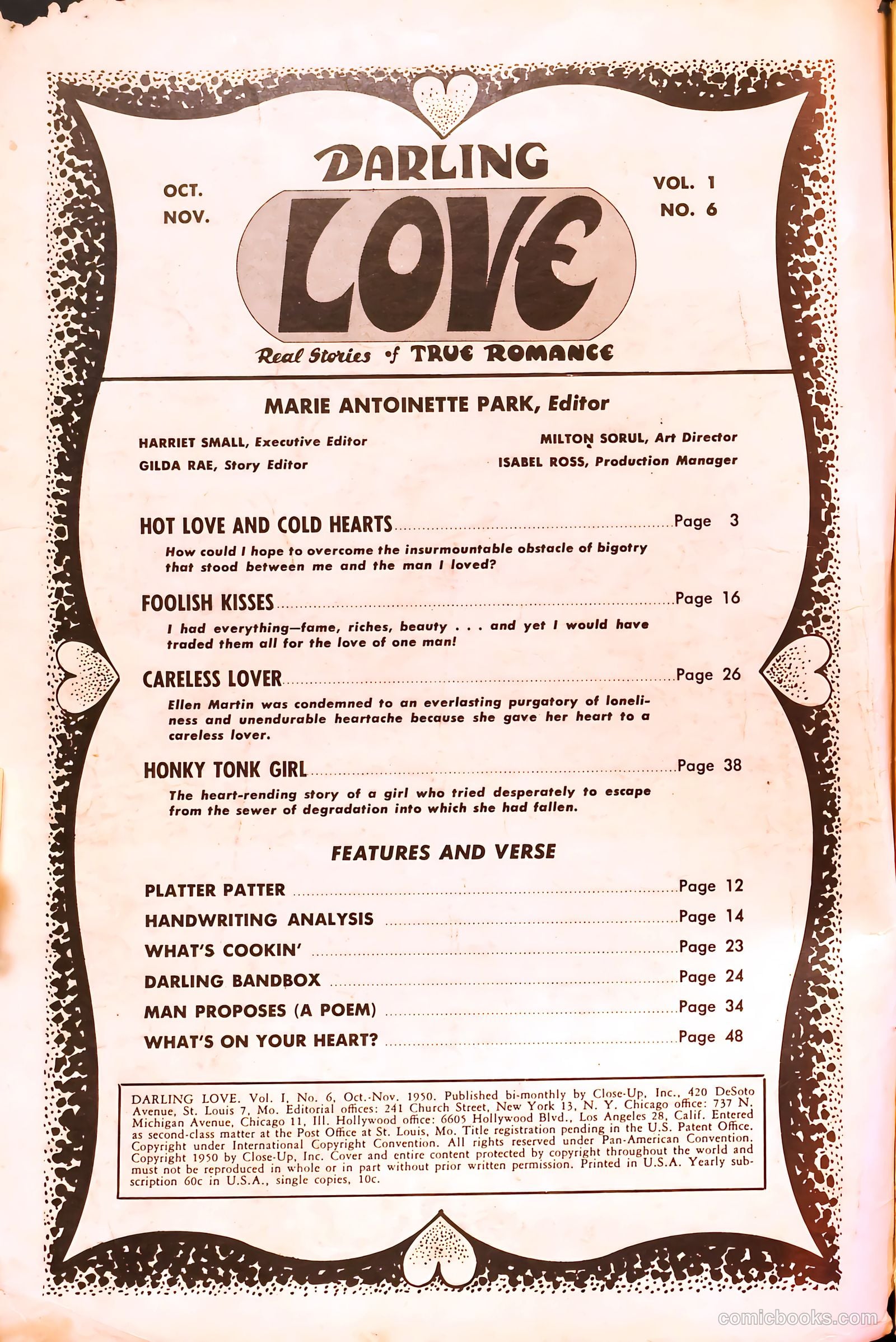 Darling Love #6 (1950) — page 2 of 52
