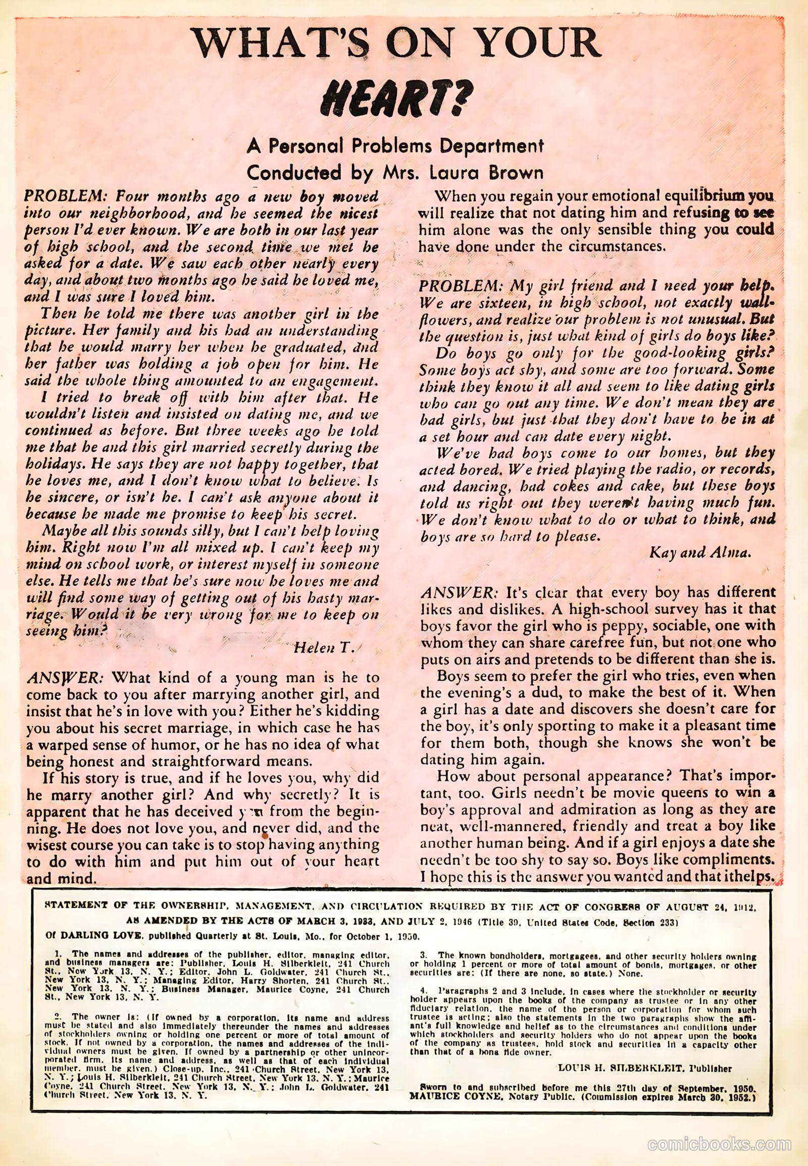 Darling Love #8 (1951) — page 11 of 36