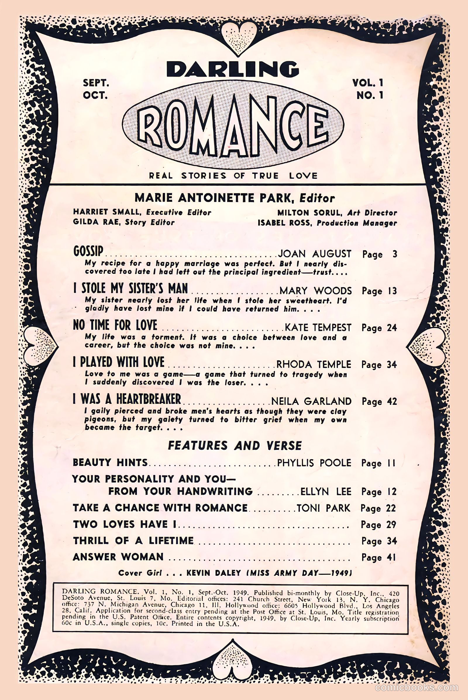 Darling Romance #1 (1949) — page 2 of 52