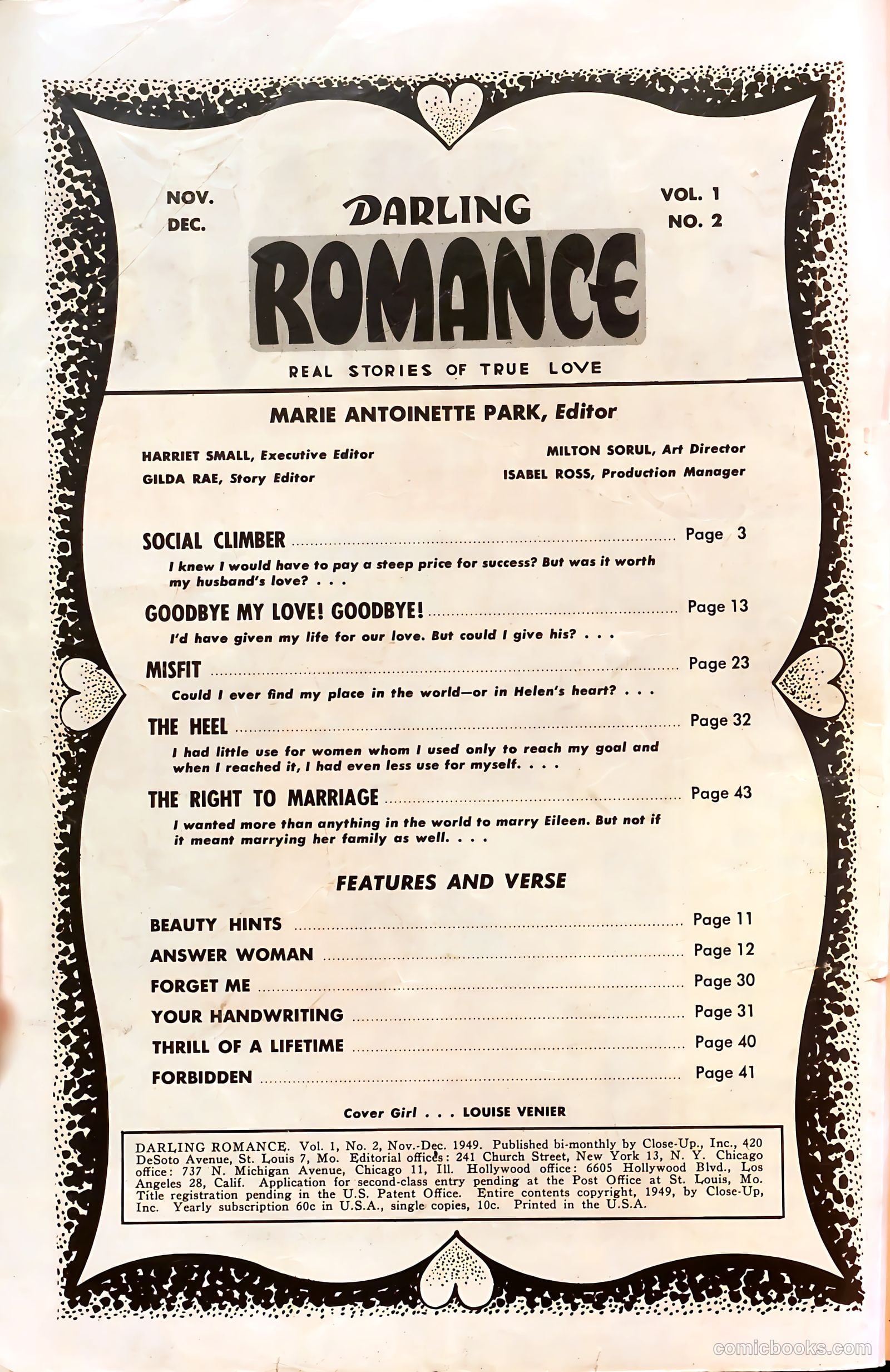 Darling Romance #2 (1949) — page 2 of 52