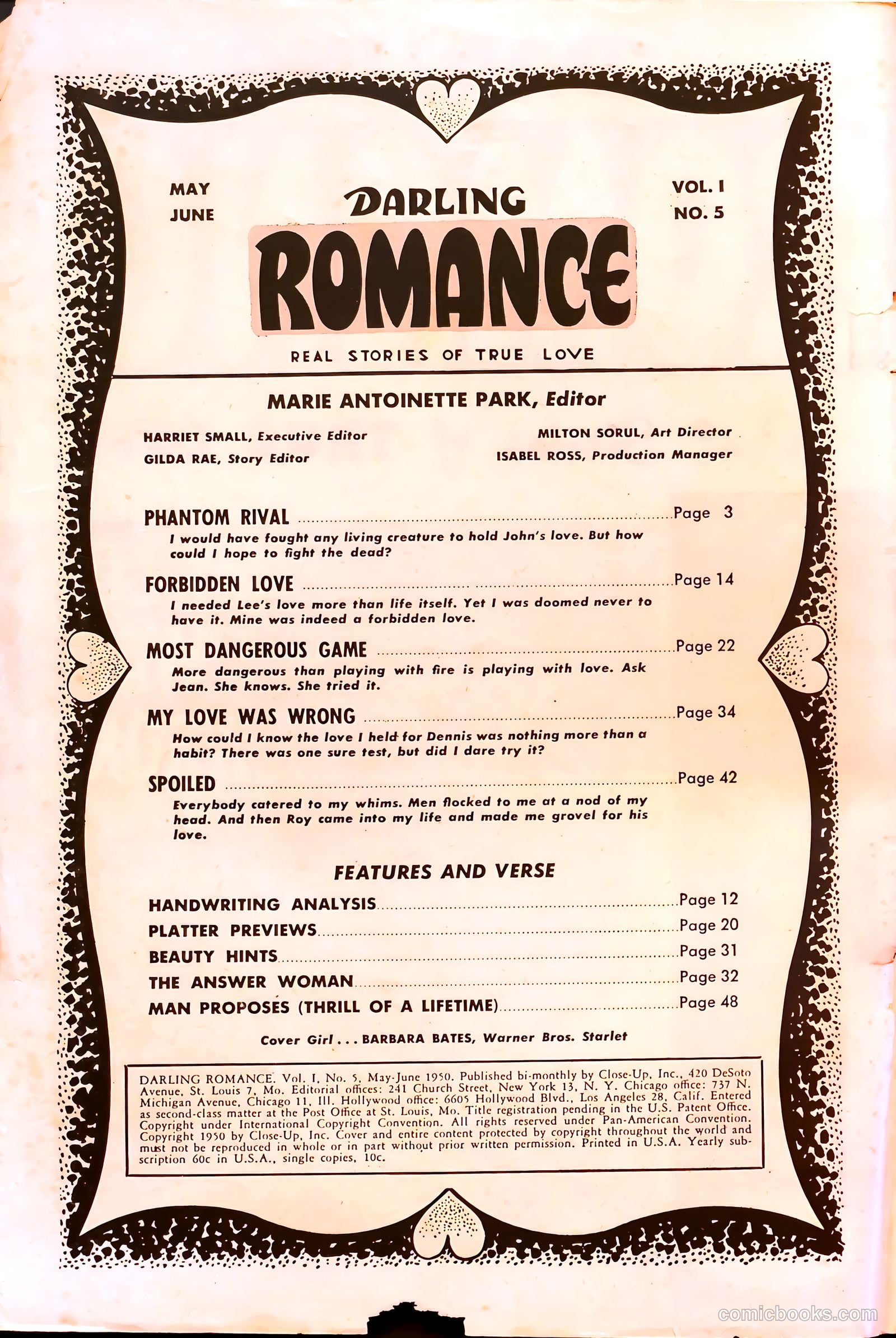 Darling Romance #5 (1950) — page 2 of 52