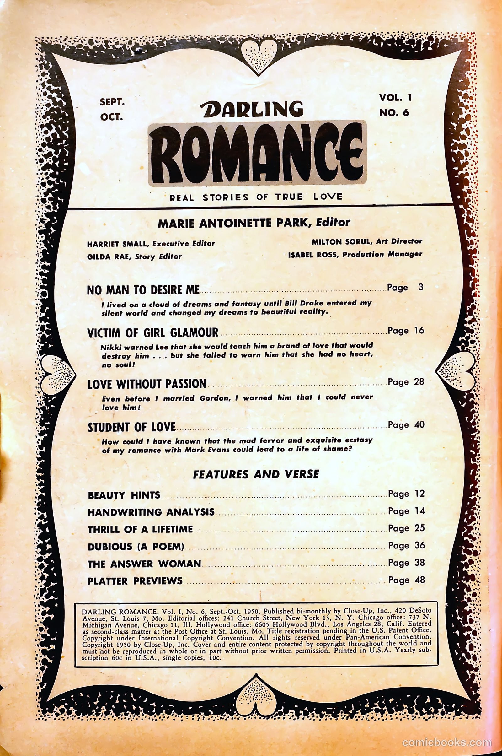 Darling Romance #6 (1950) — page 2 of 53