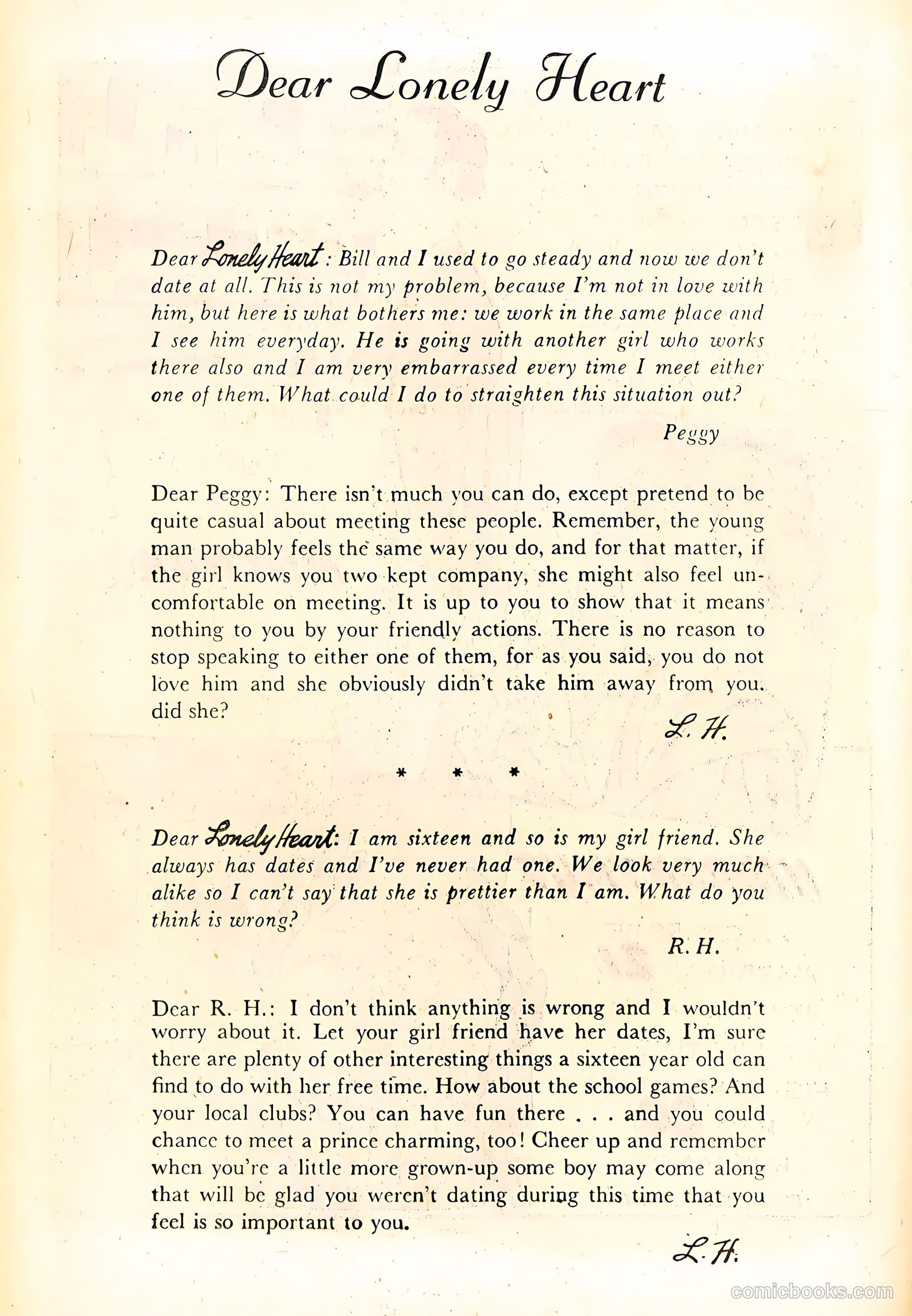 Dear Lonely Heart #1 (1951) — page 18 of 36