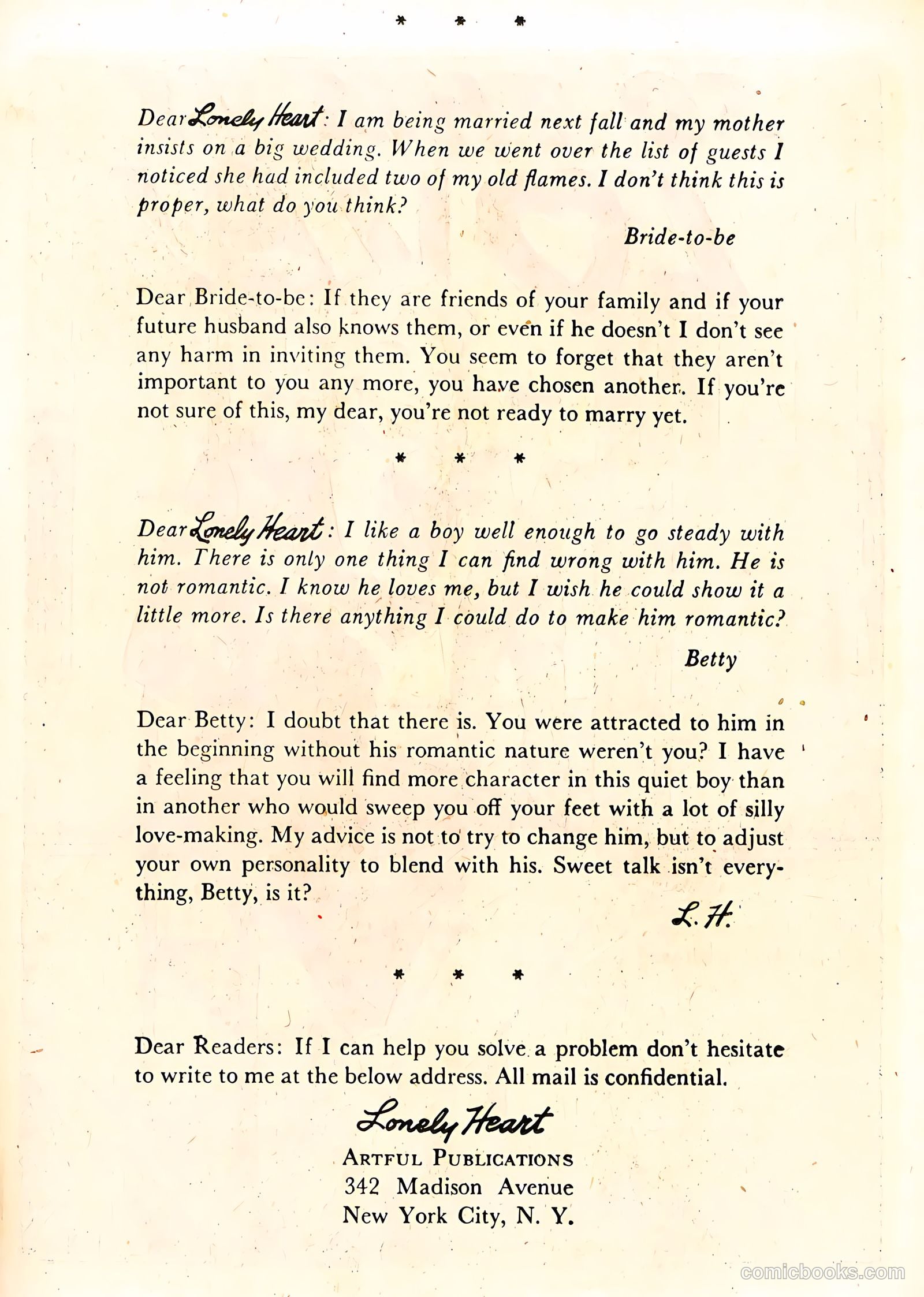Dear Lonely Heart #1 (1951) — page 19 of 36