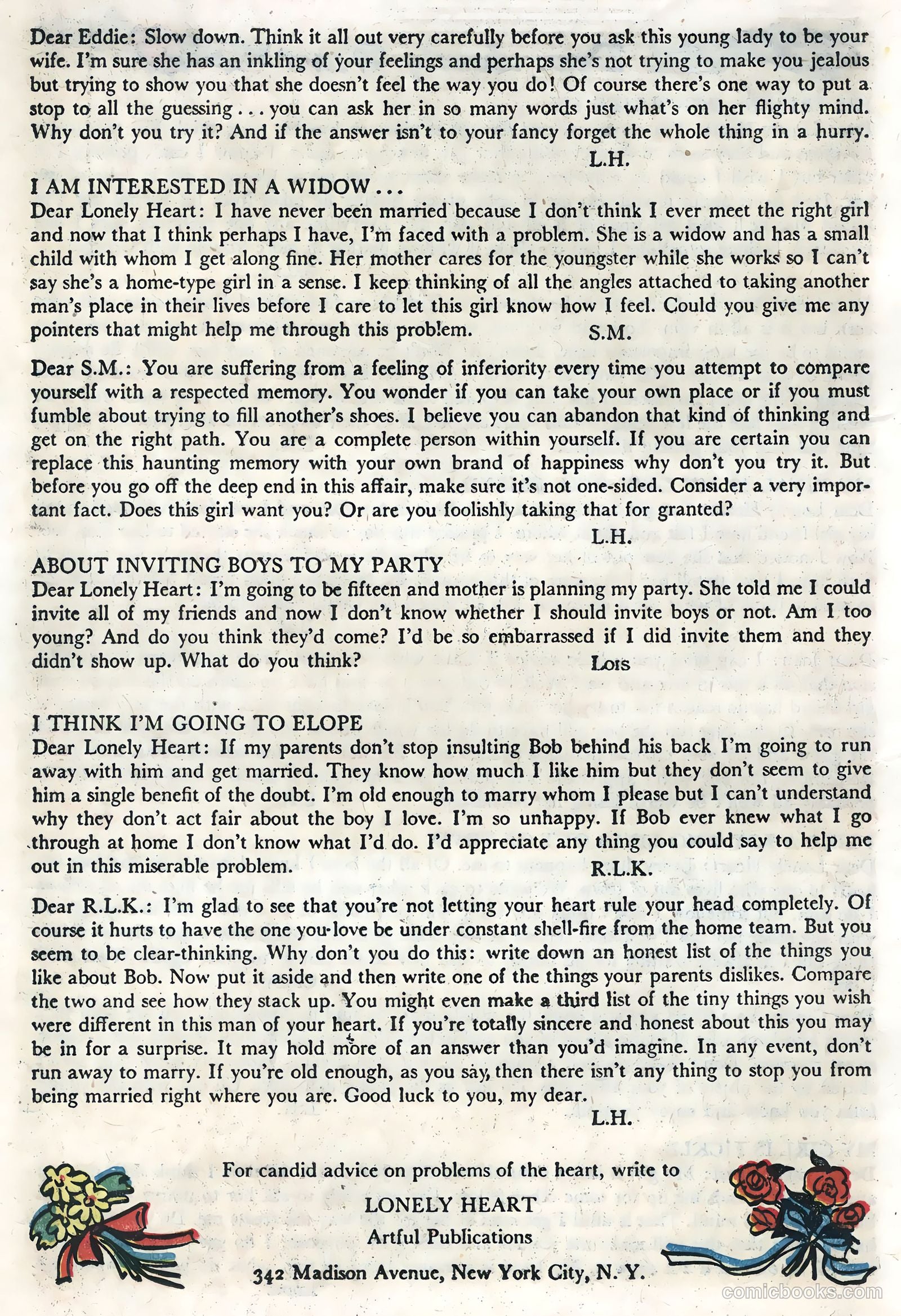 Dear Lonely Heart #4 (1952) — page 18 of 36