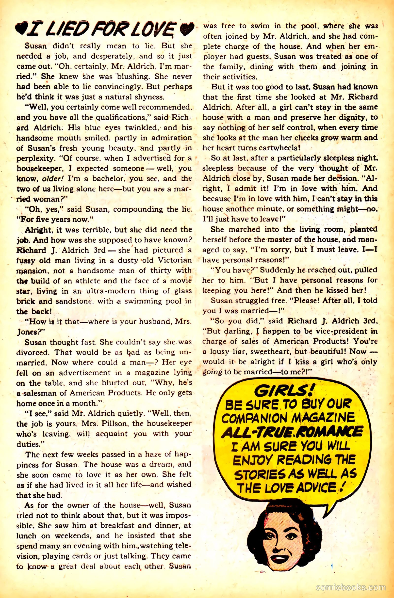 Dear Lonely Hearts #7 (1954) — page 32 of 36