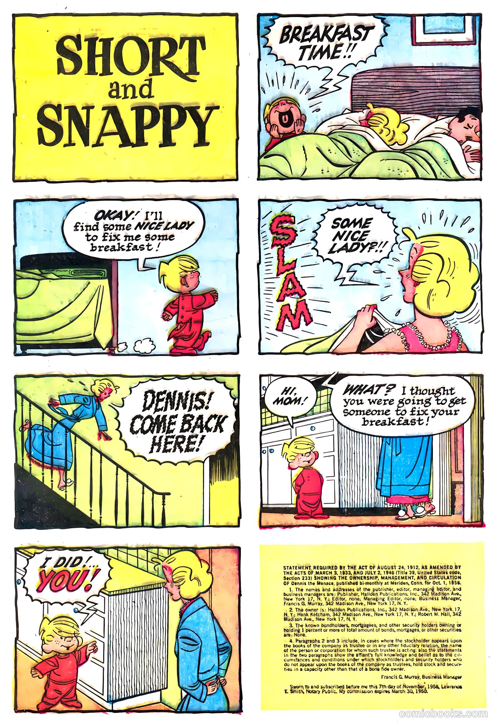 Dennis the Menace #33 (1959) — page 32 of 36