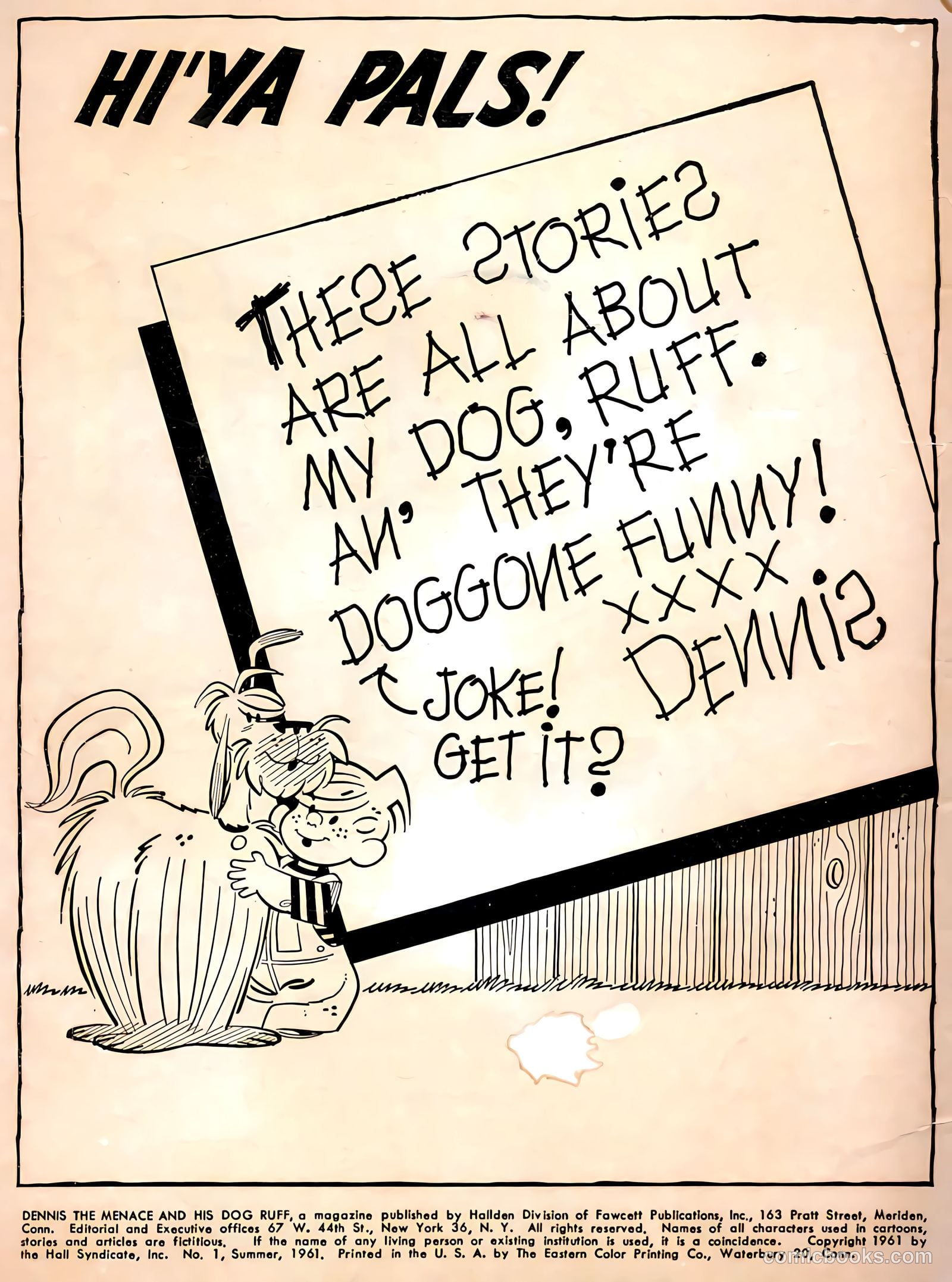 Dennis the Menace and His Dog Ruff #1 (1961) — page 2 of 36