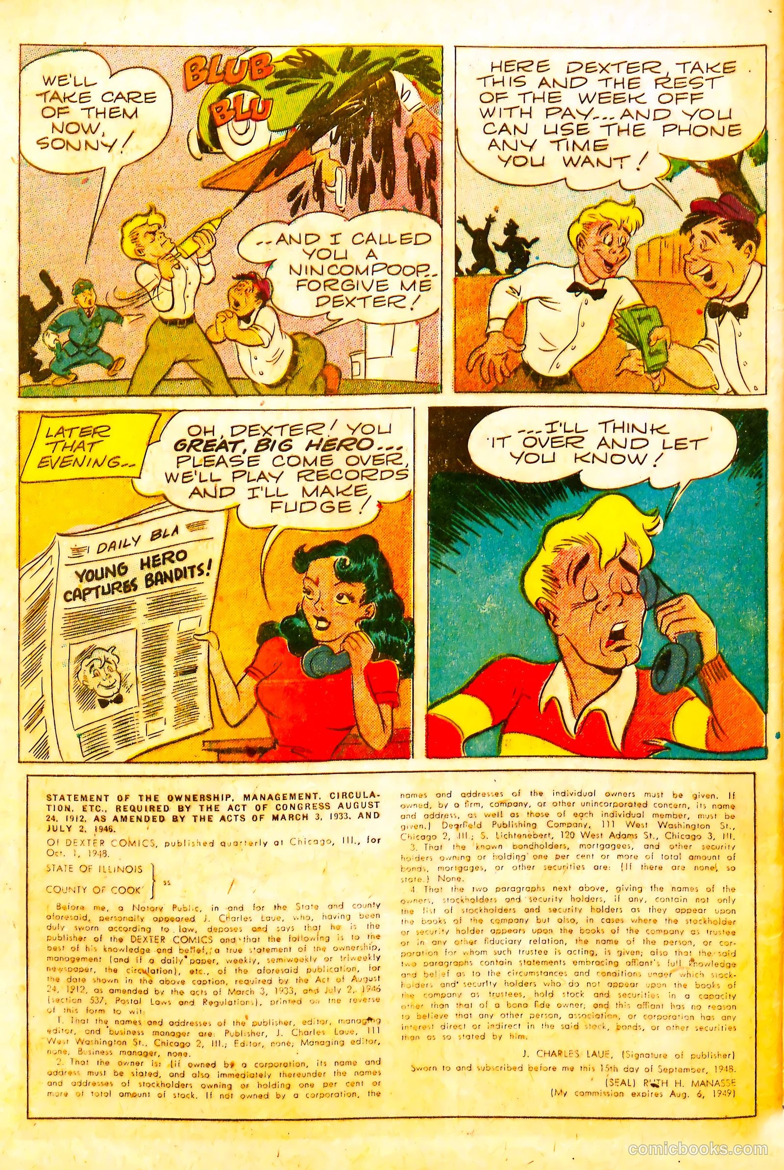 Dexter Comics #3 (1948) — page 34 of 36