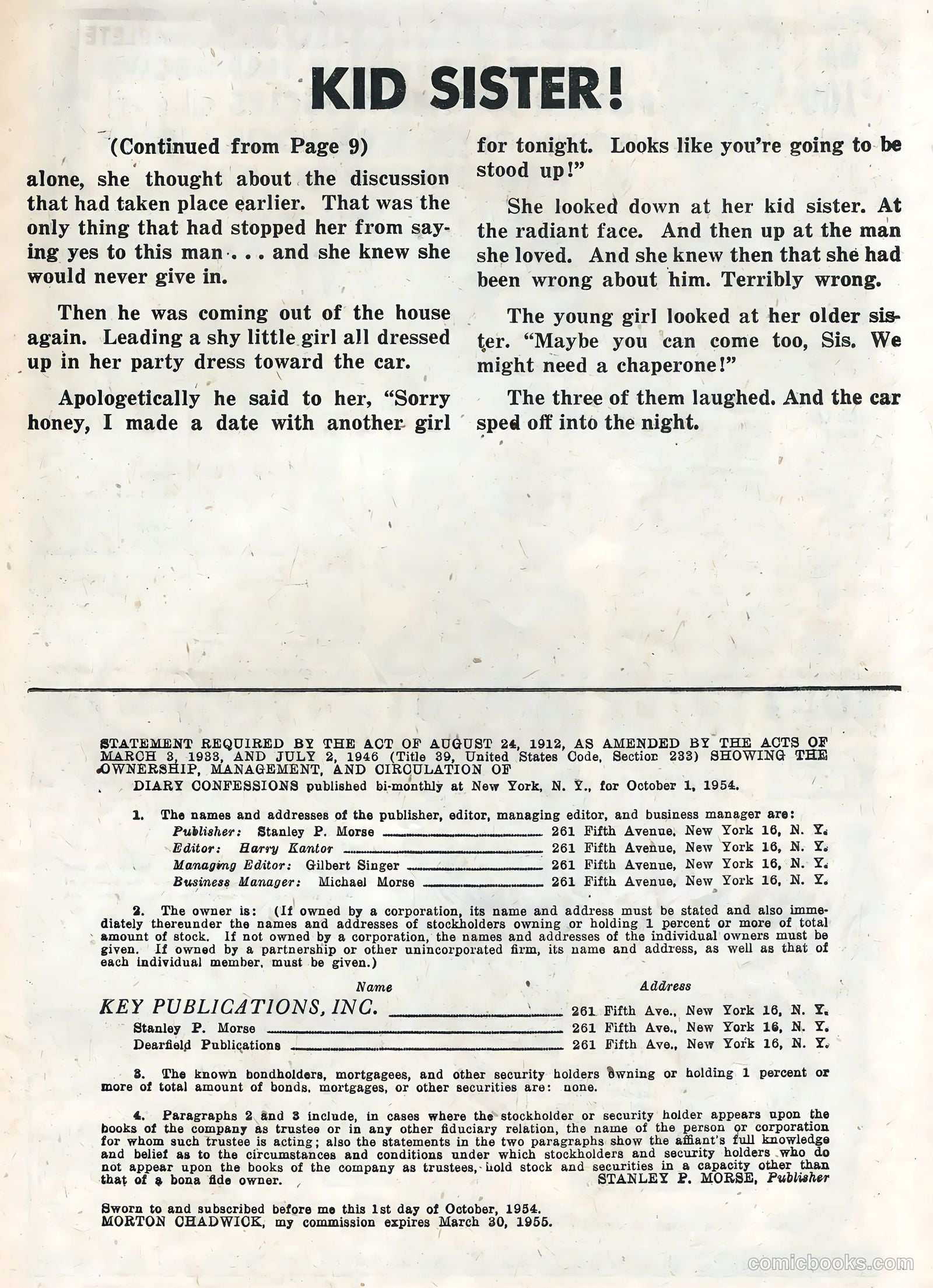 Diary Confessions #9 (1955) — page 27 of 36