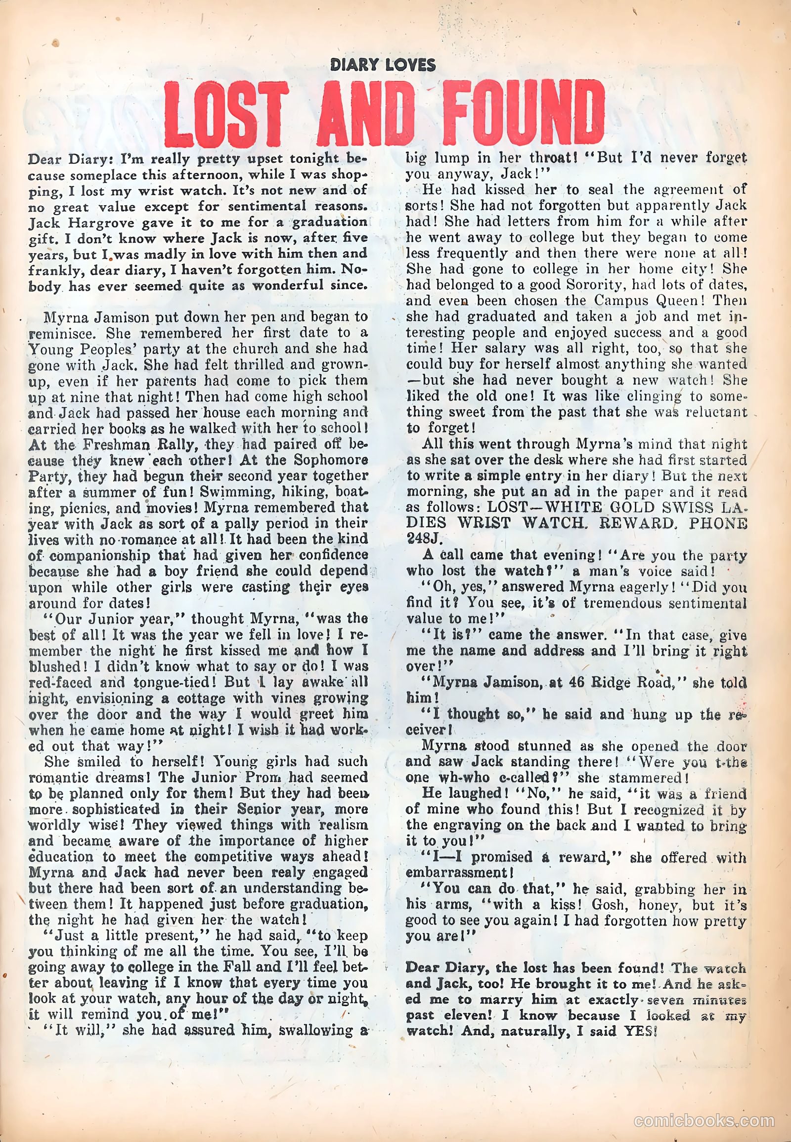 Diary Loves #16 (1951) — page 25 of 36