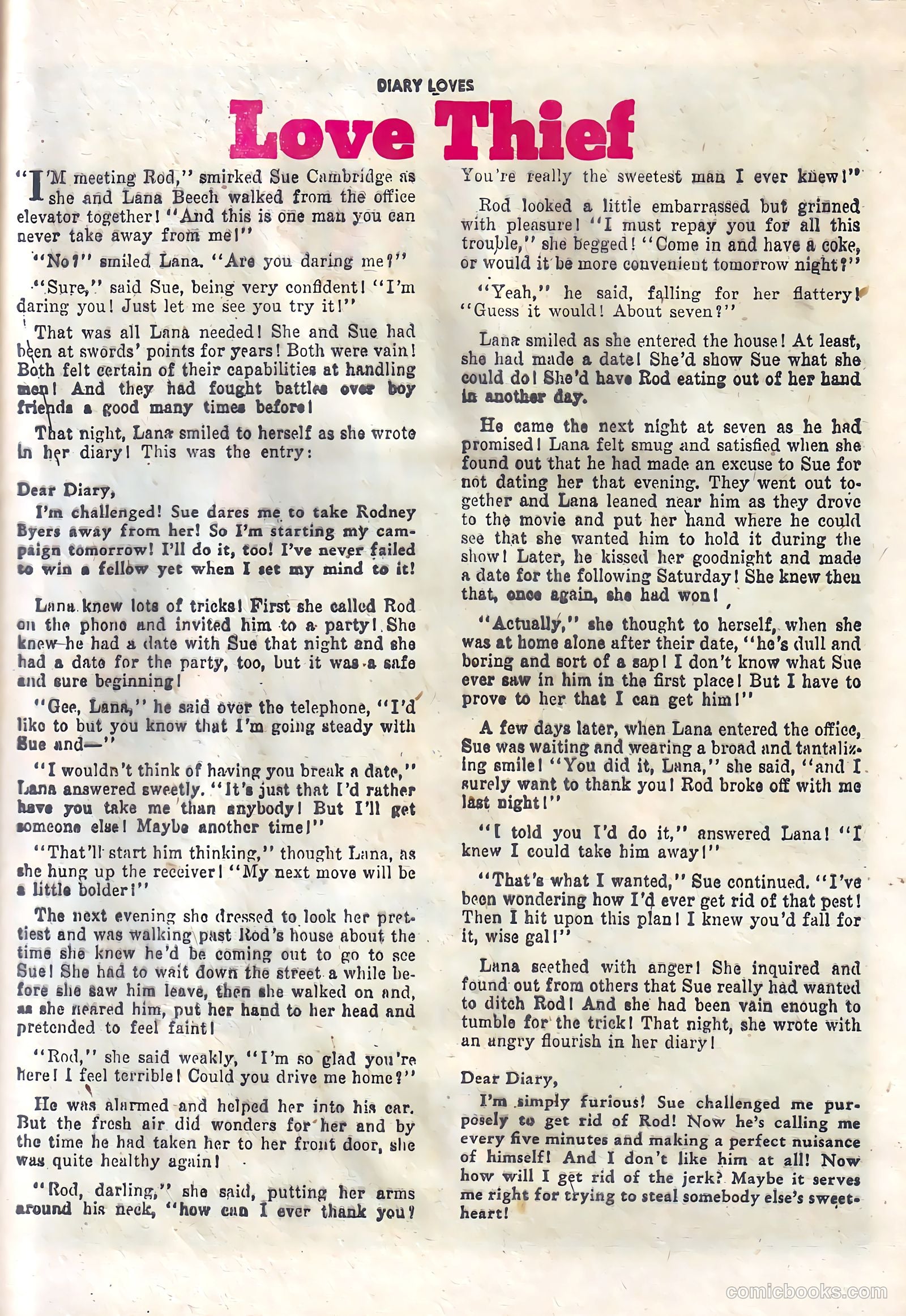 Diary Loves #17 (1951) — page 25 of 36