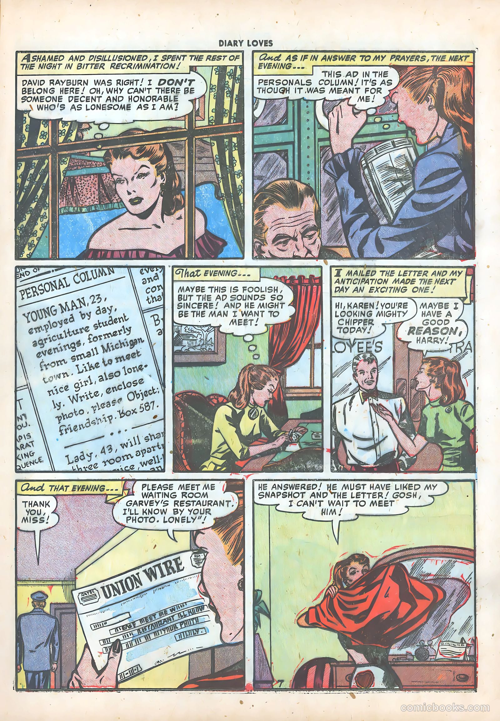 Diary Loves #19 (1952) — page 10 of 37