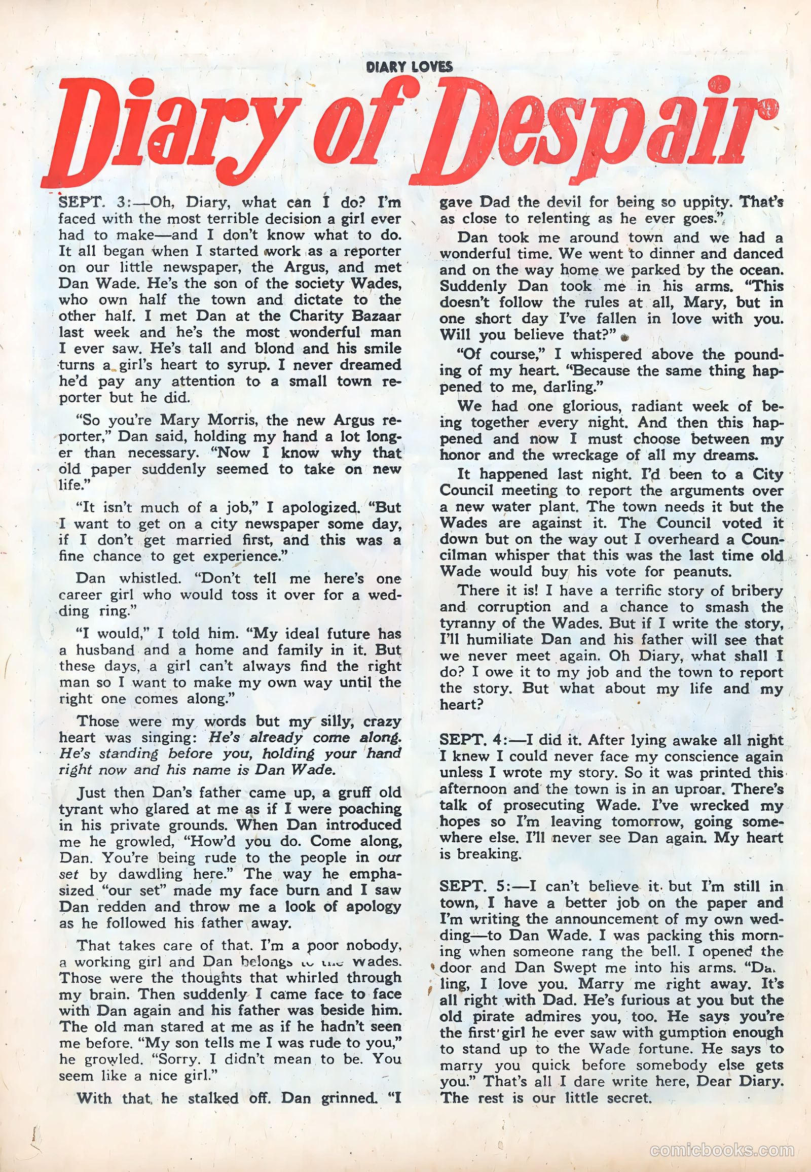 Diary Loves #2 (1949) — page 26 of 36