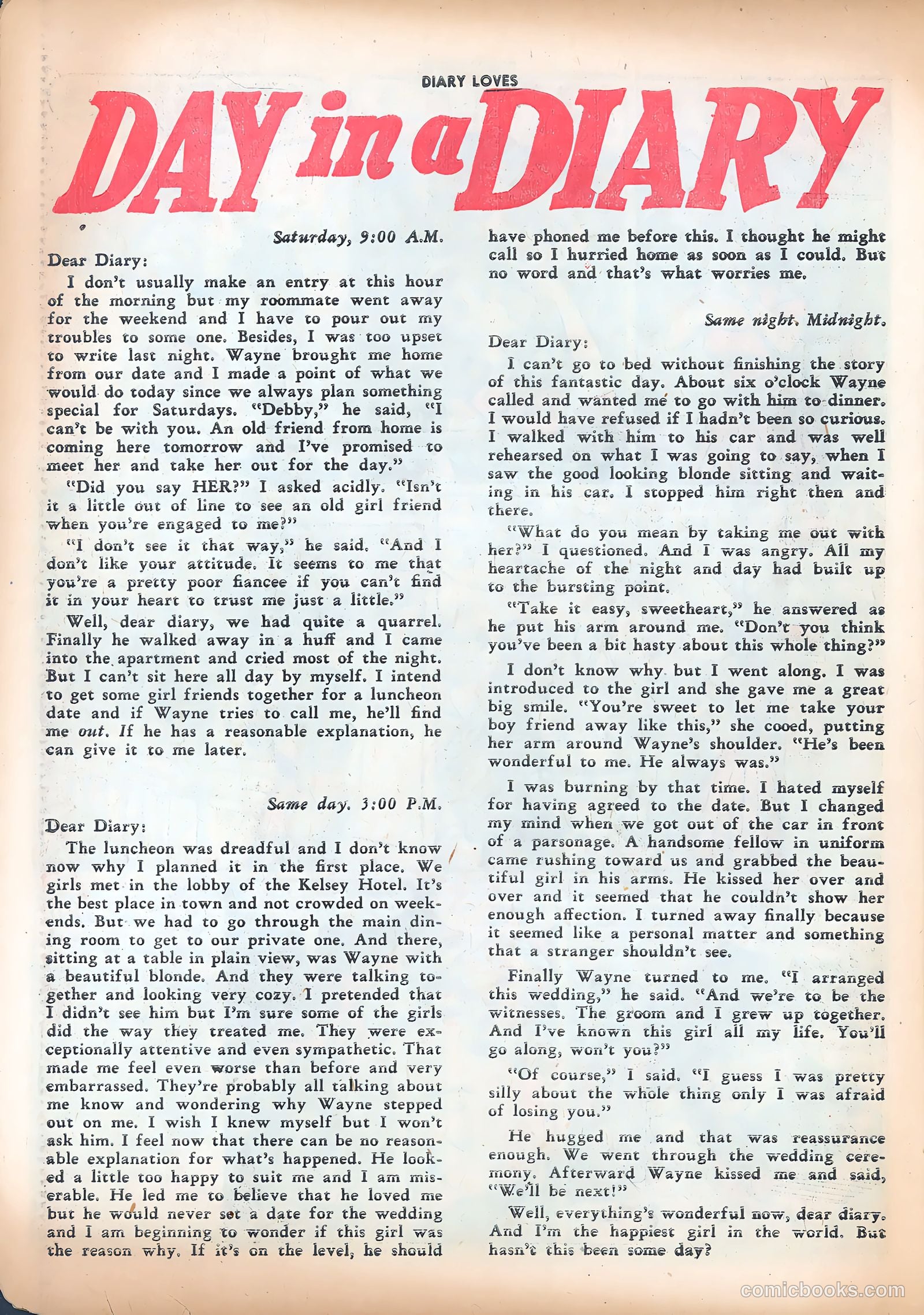 Diary Loves #21 (1952) — page 26 of 36