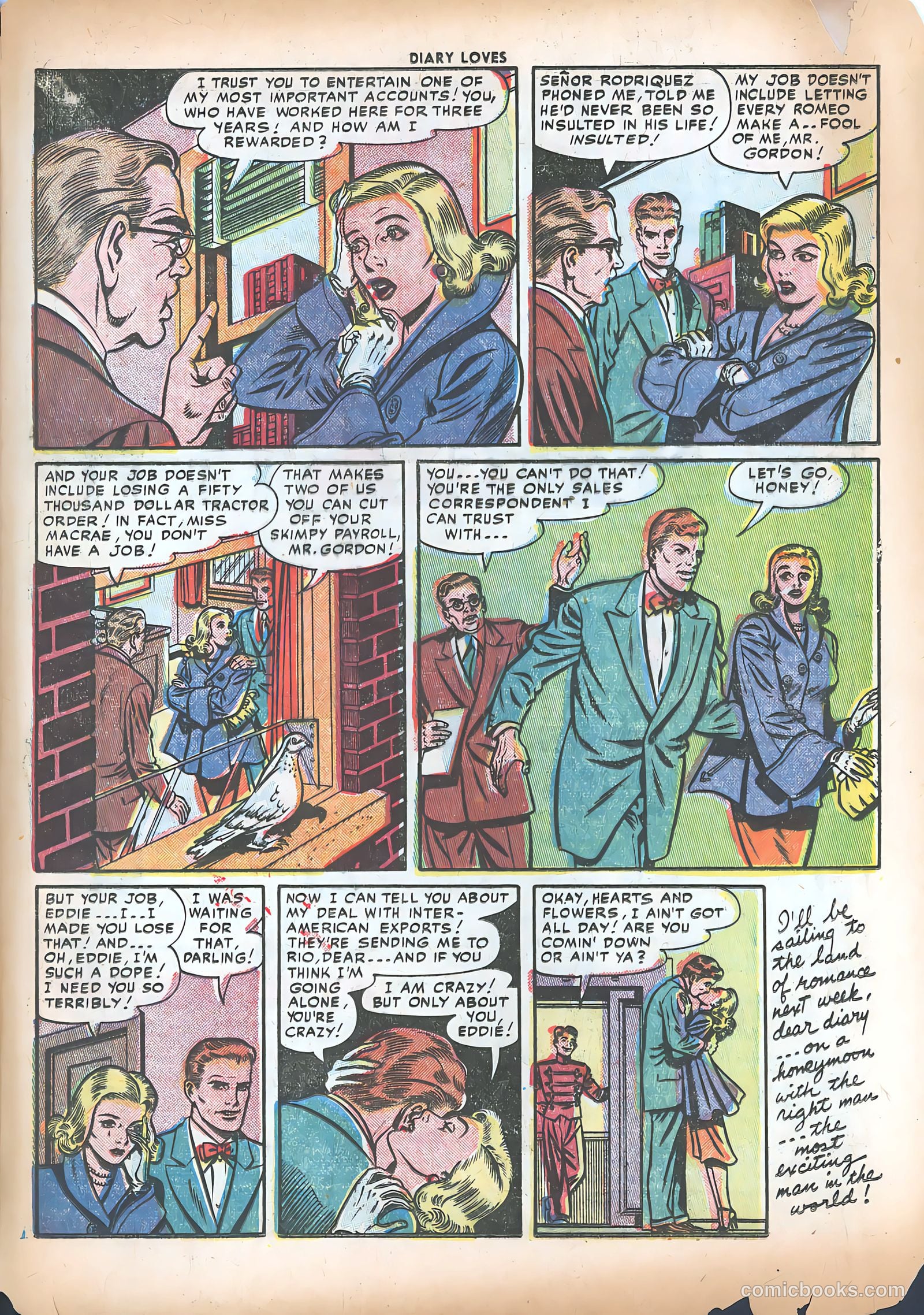 Diary Loves #21 (1952) — page 33 of 36