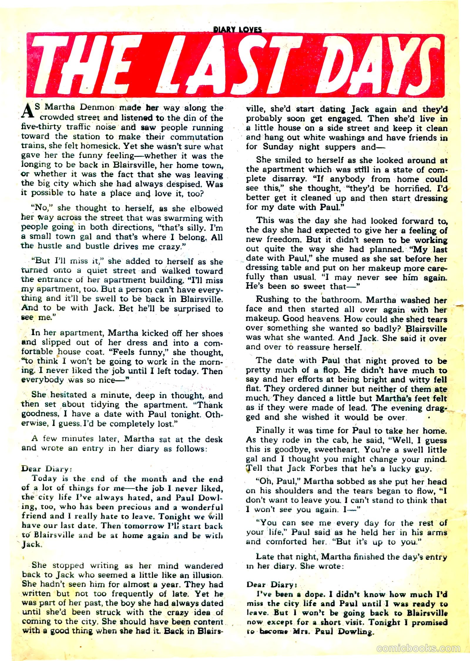 Diary Loves #22 (1952) — page 26 of 36