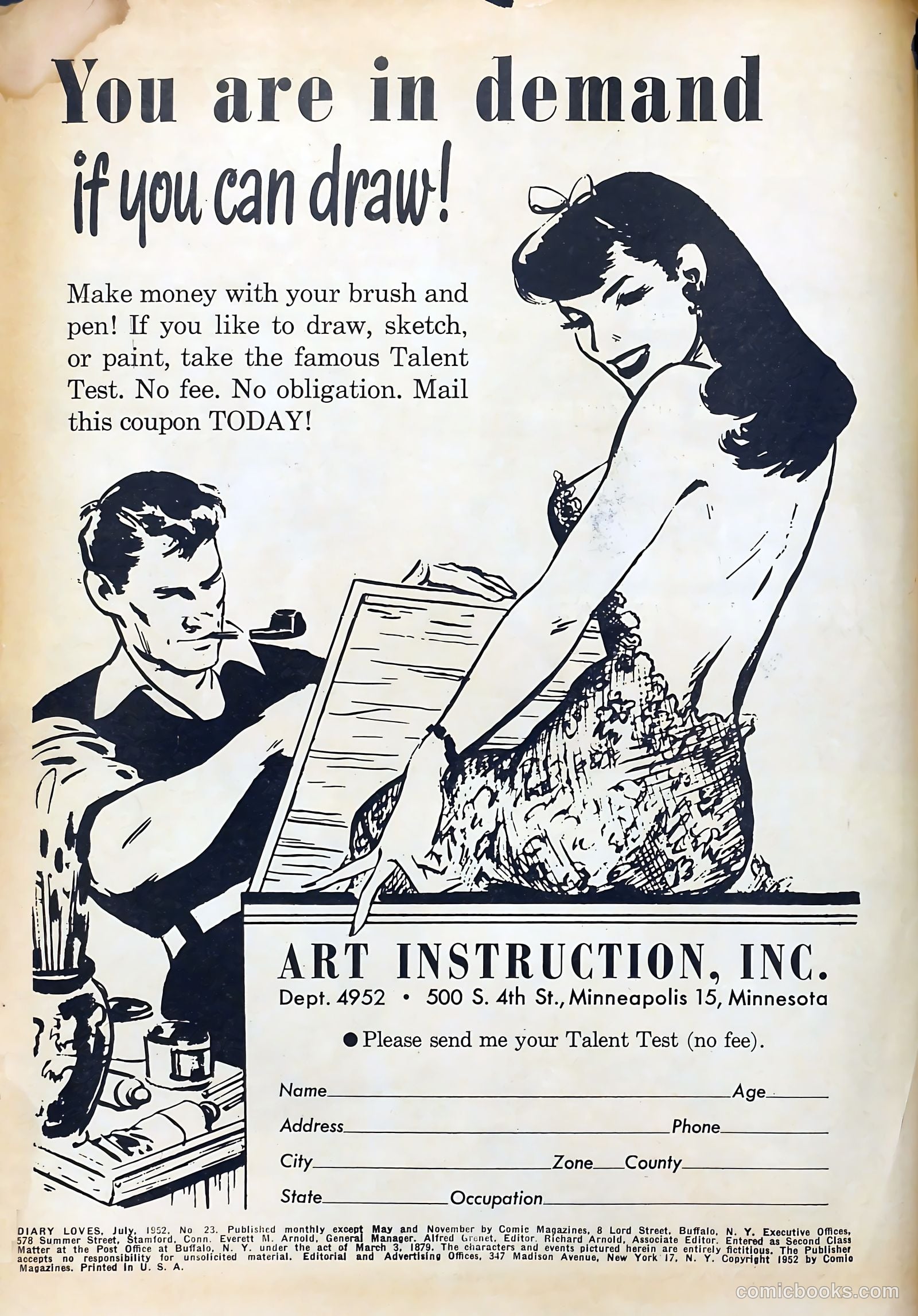 Diary Loves #23 (1952) — page 2 of 36