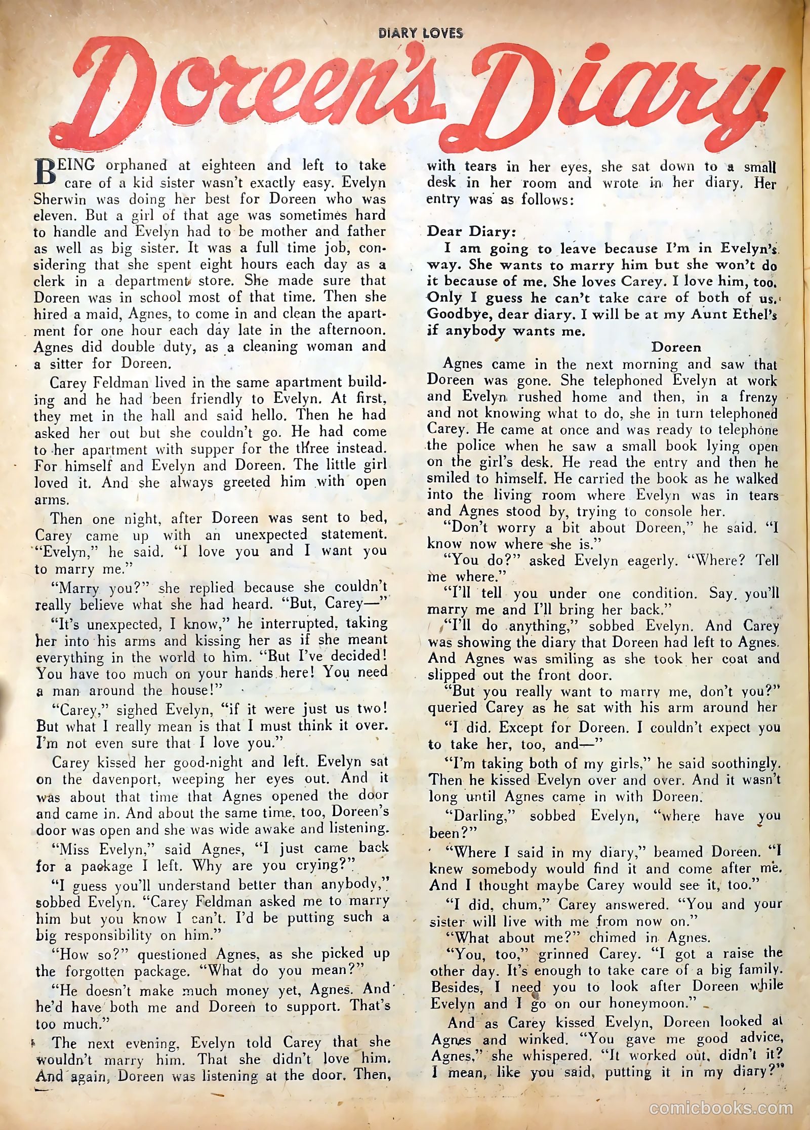 Diary Loves #23 (1952) — page 26 of 36