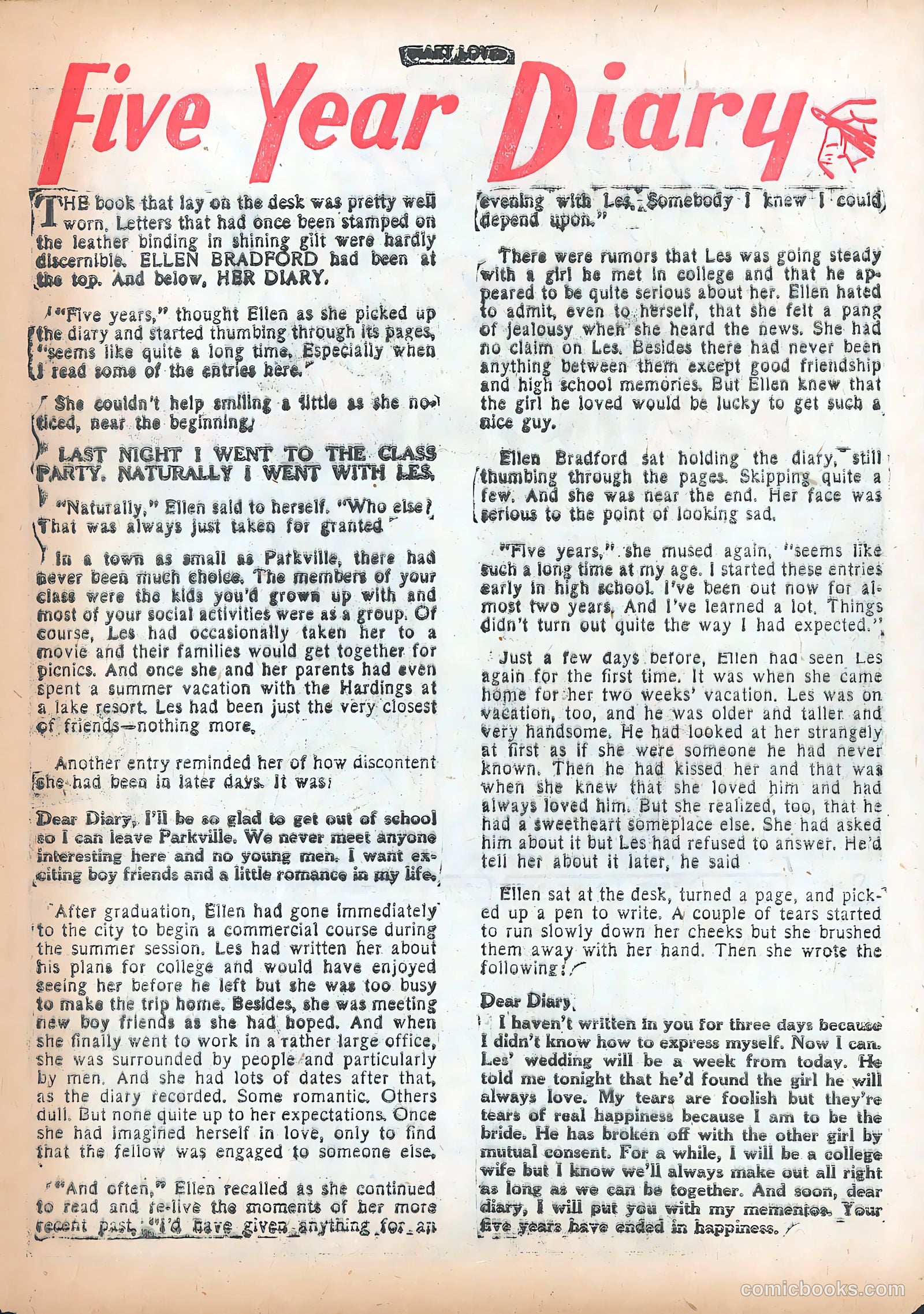 Diary Loves #24 (1952) — page 25 of 36