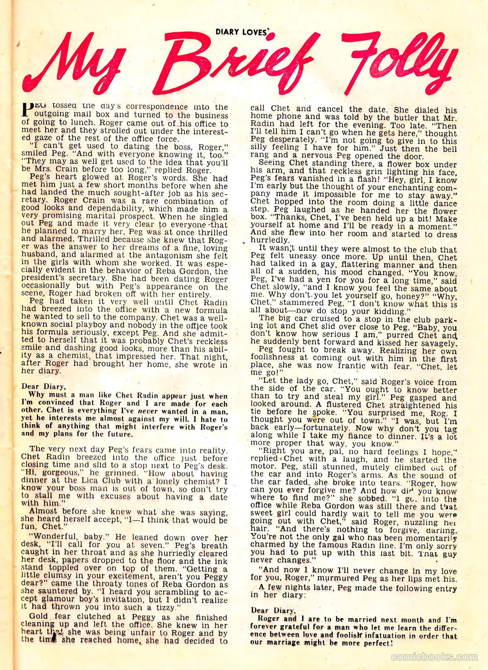 Diary Loves #25 (1952) — page 25 of 36