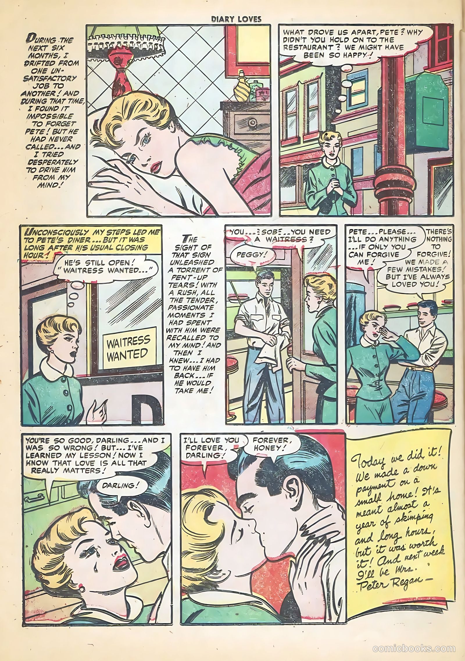 Diary Loves #26 (1952) — page 33 of 37