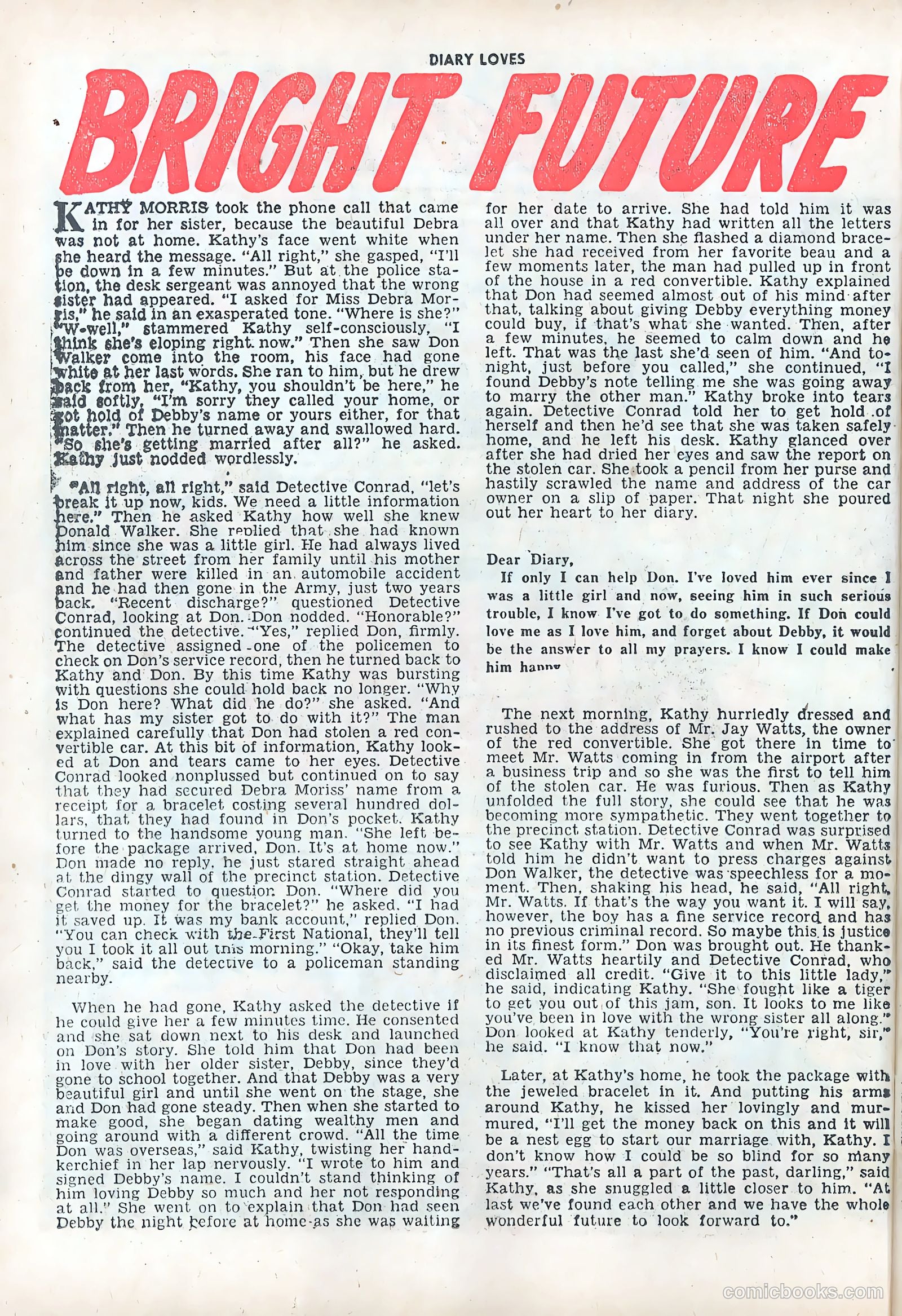 Diary Loves #28 (1953) — page 27 of 37