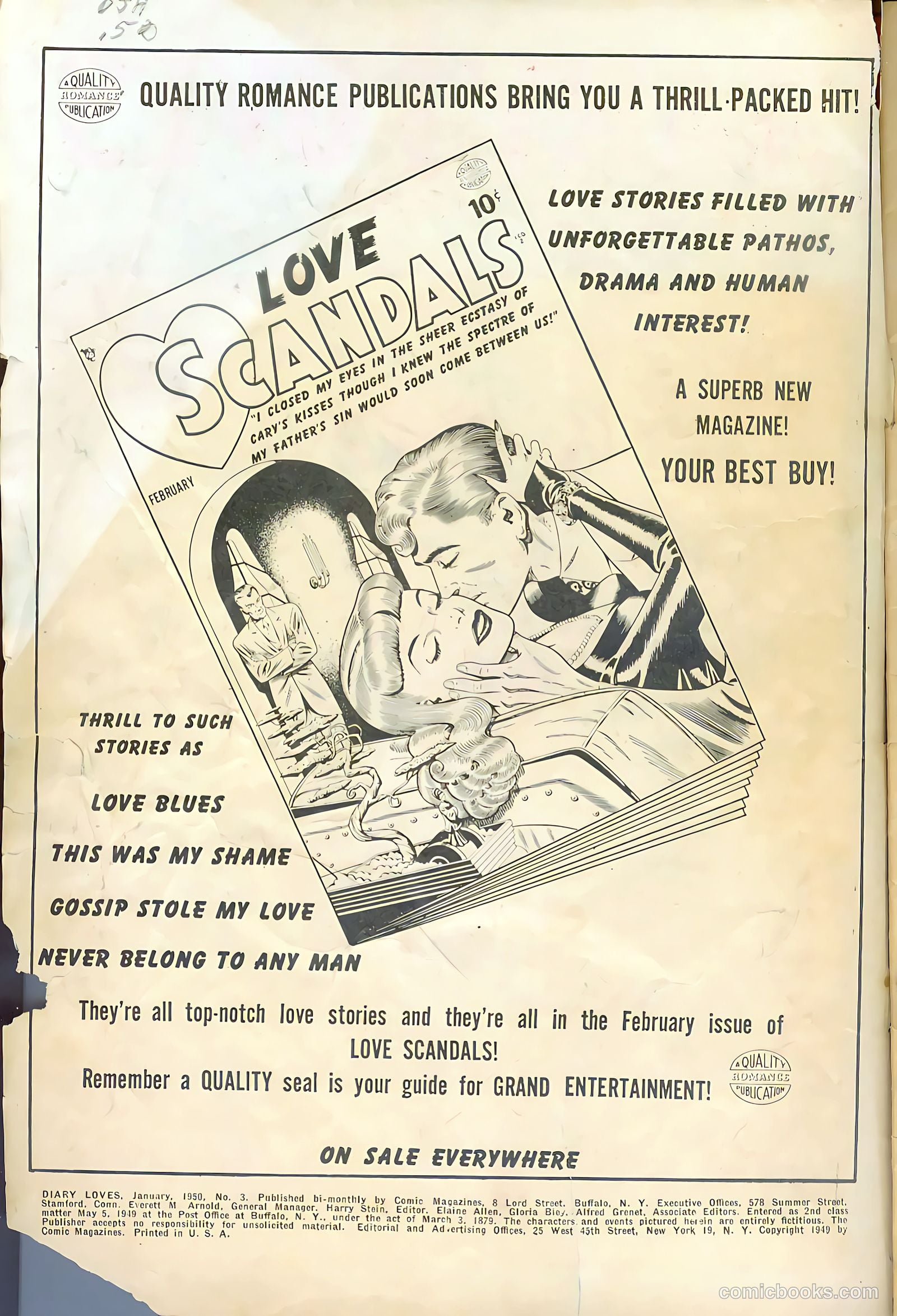 Diary Loves #3 (1950) — page 2 of 36