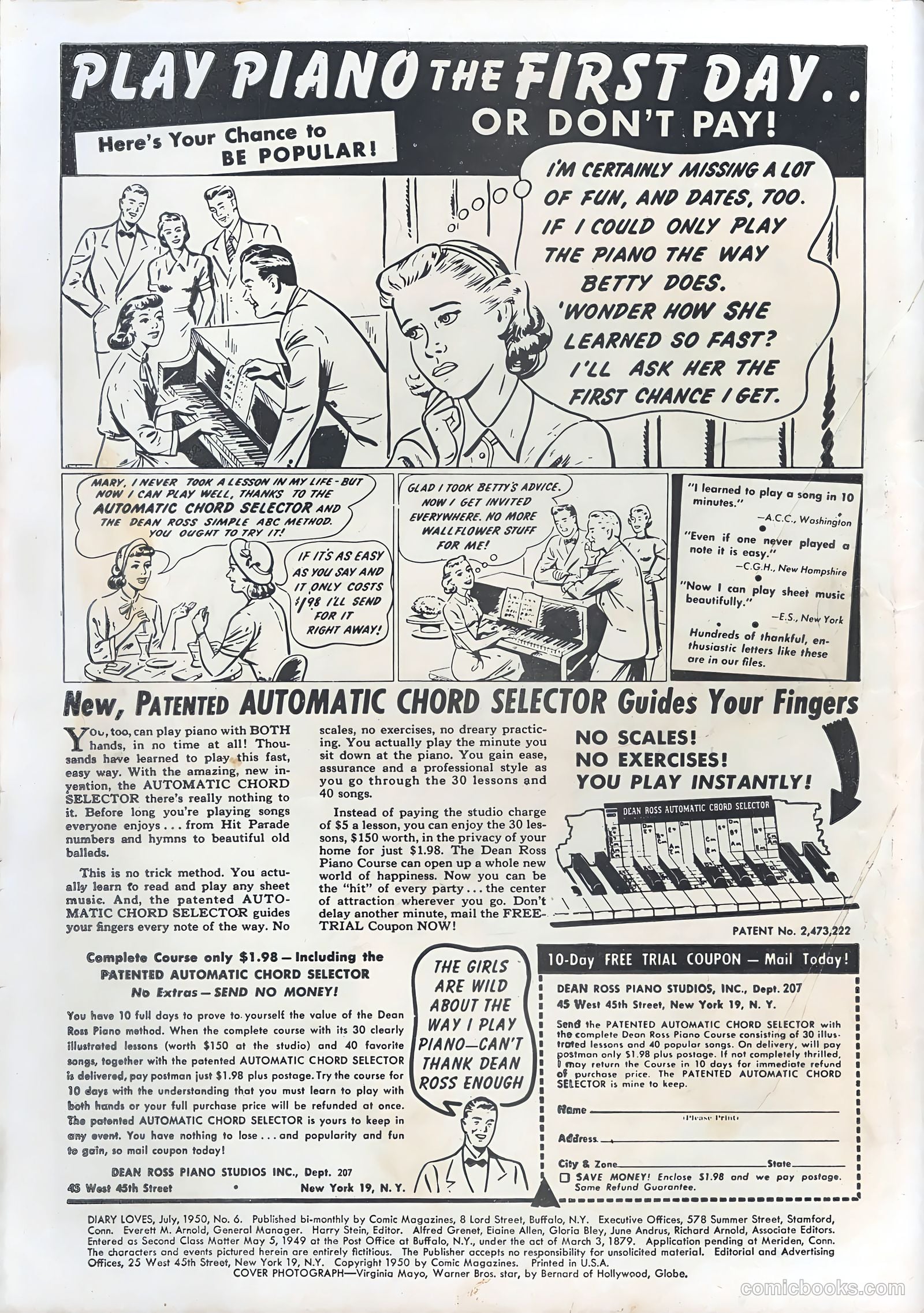 Diary Loves #6 (1950) — page 2 of 36