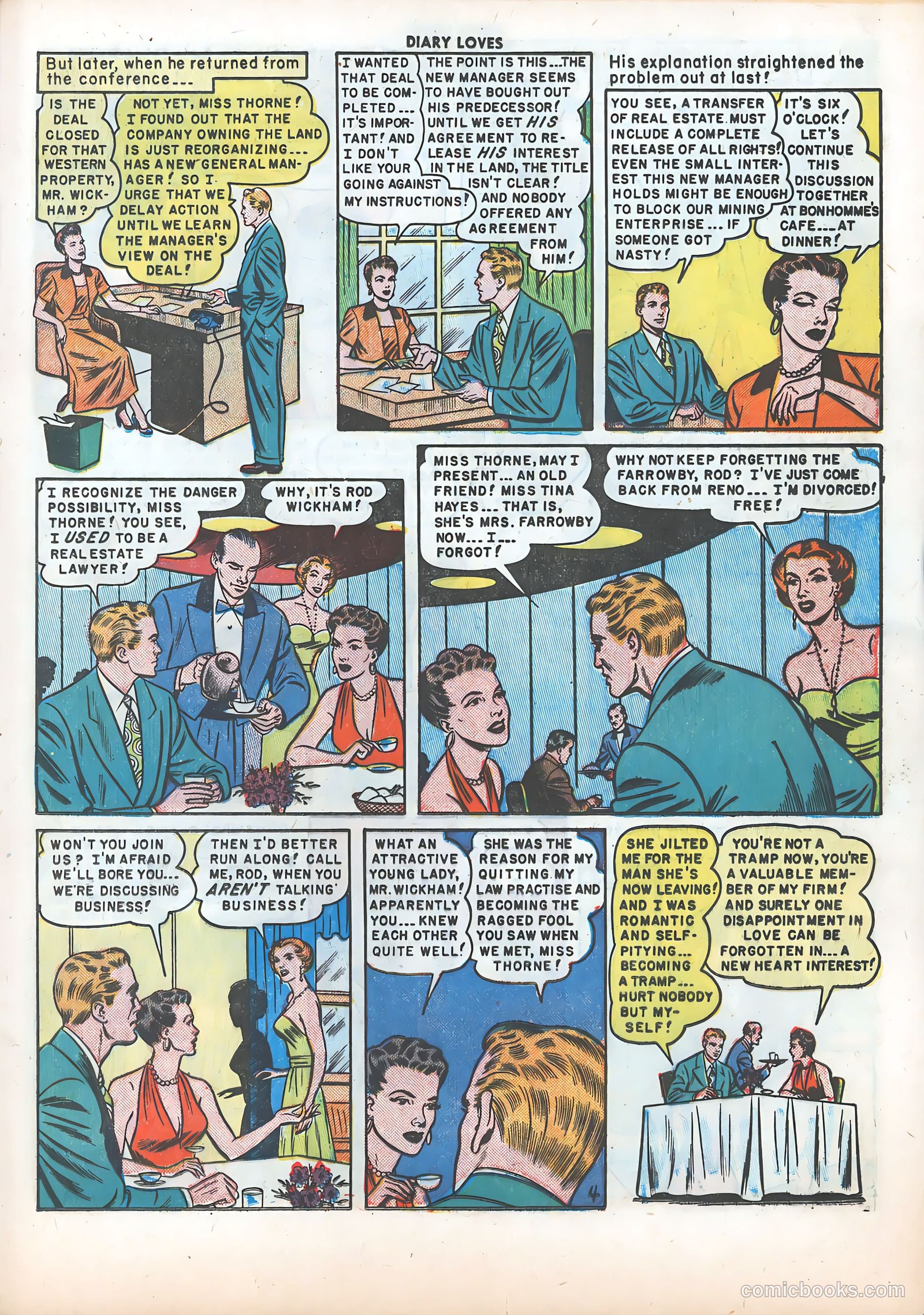 Diary Loves #6 (1950) — page 21 of 36