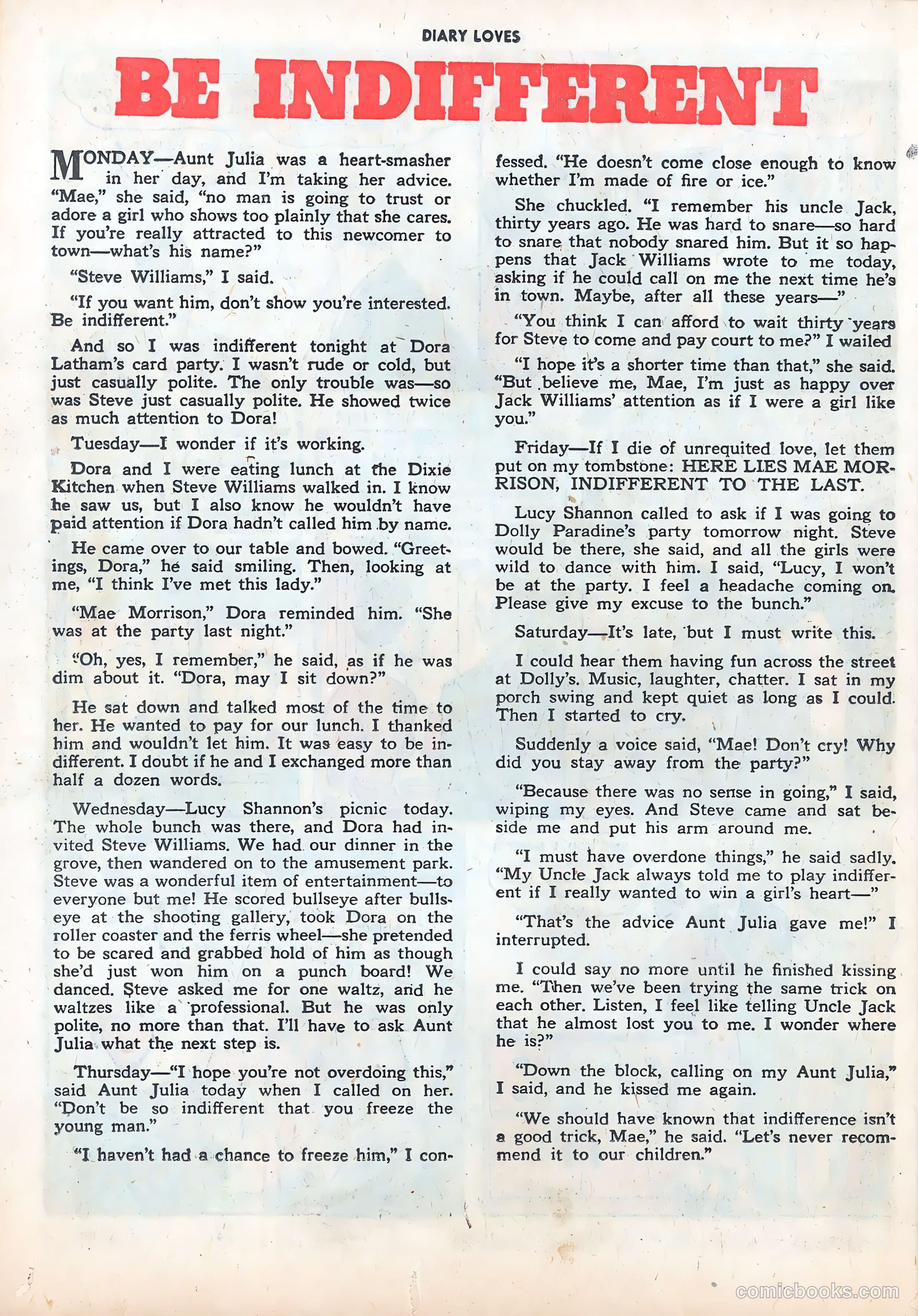Diary Loves #6 (1950) — page 26 of 36