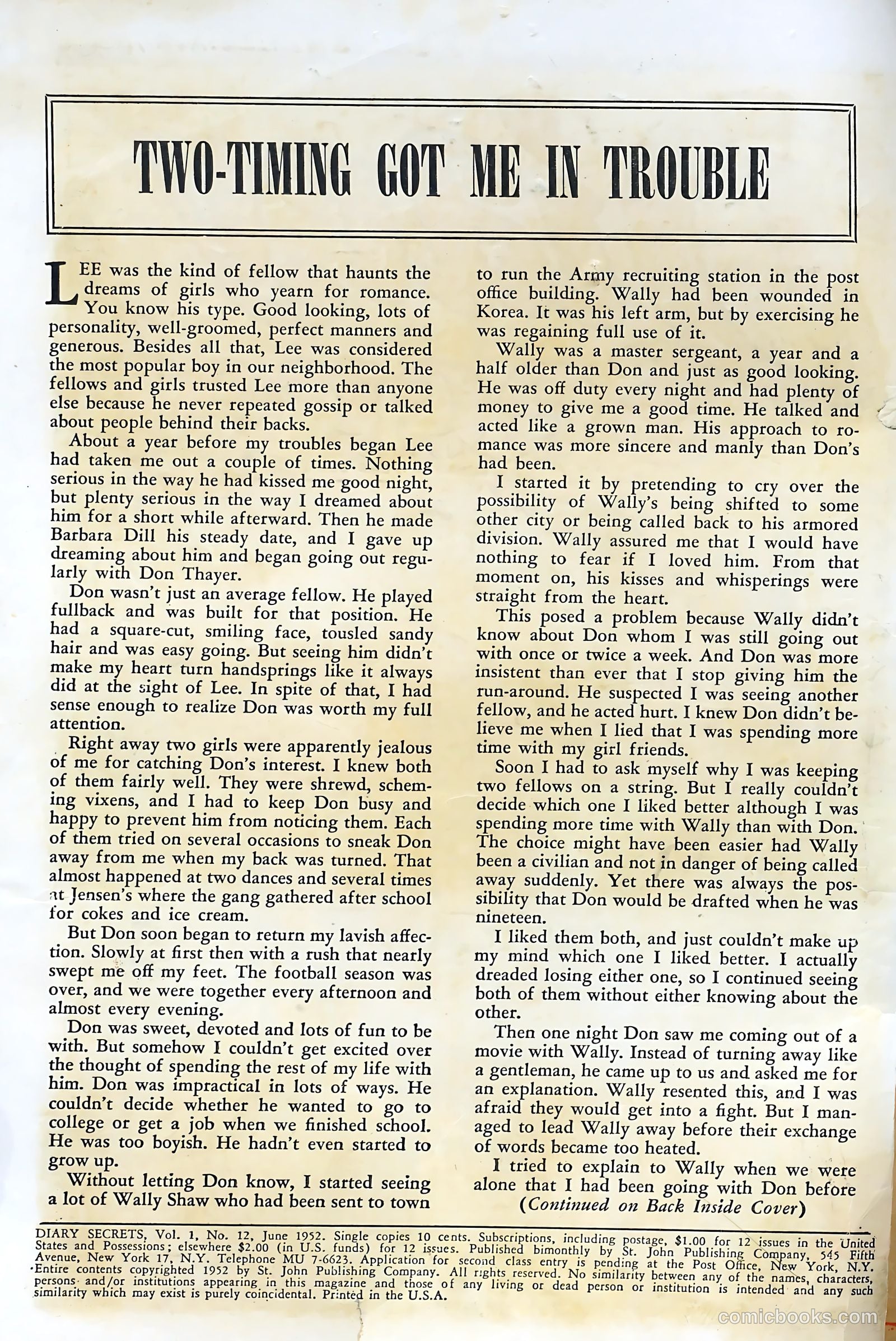 Diary Secrets #12 (1952) — page 2 of 36