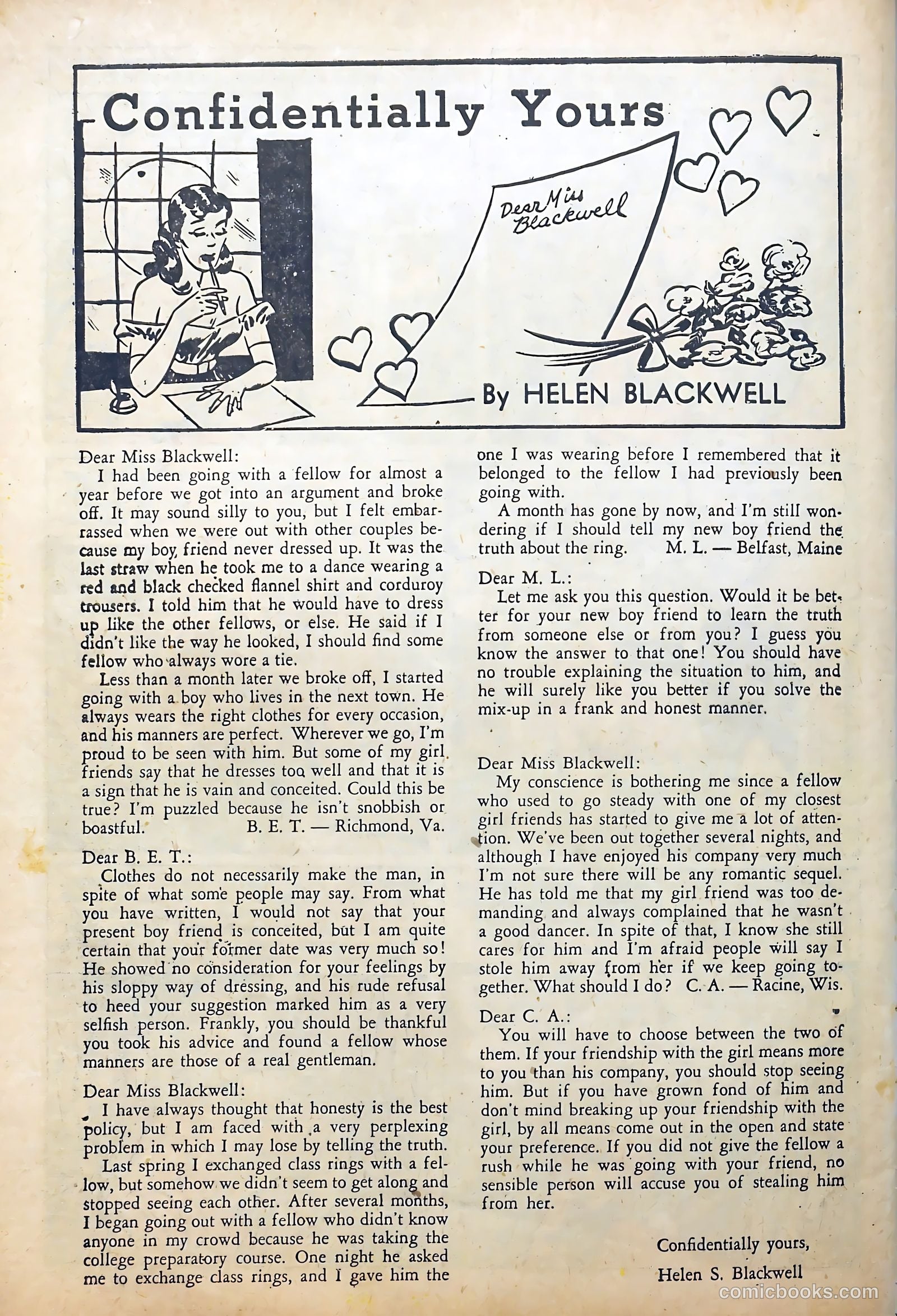 Diary Secrets #12 (1952) — page 34 of 36