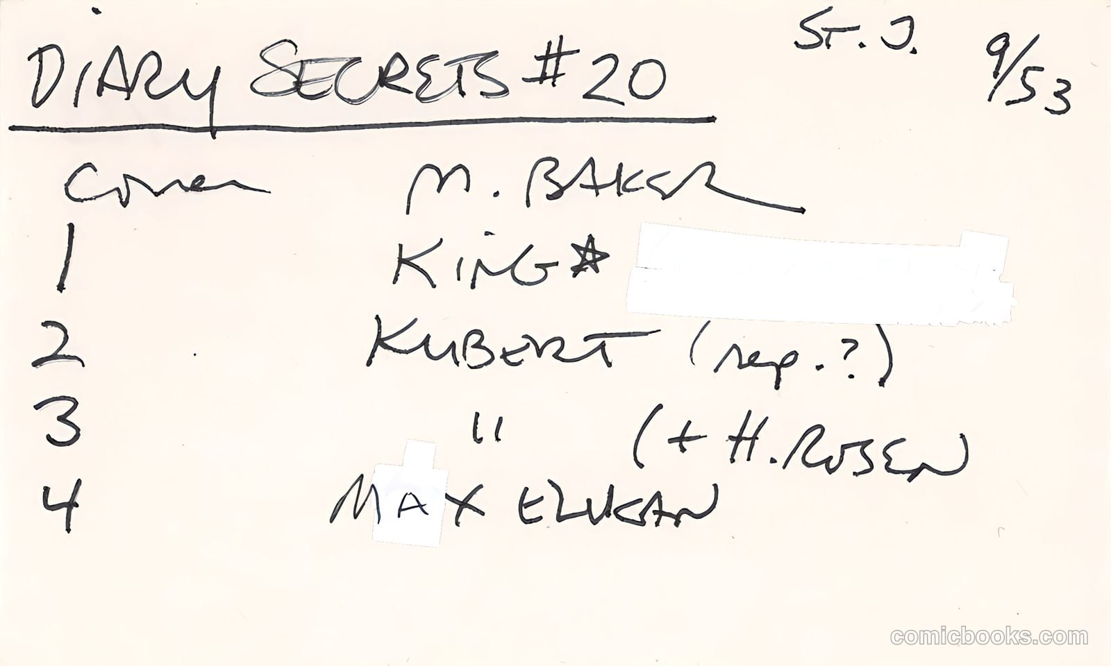 Diary Secrets #20 (1953) — page 38 of 38